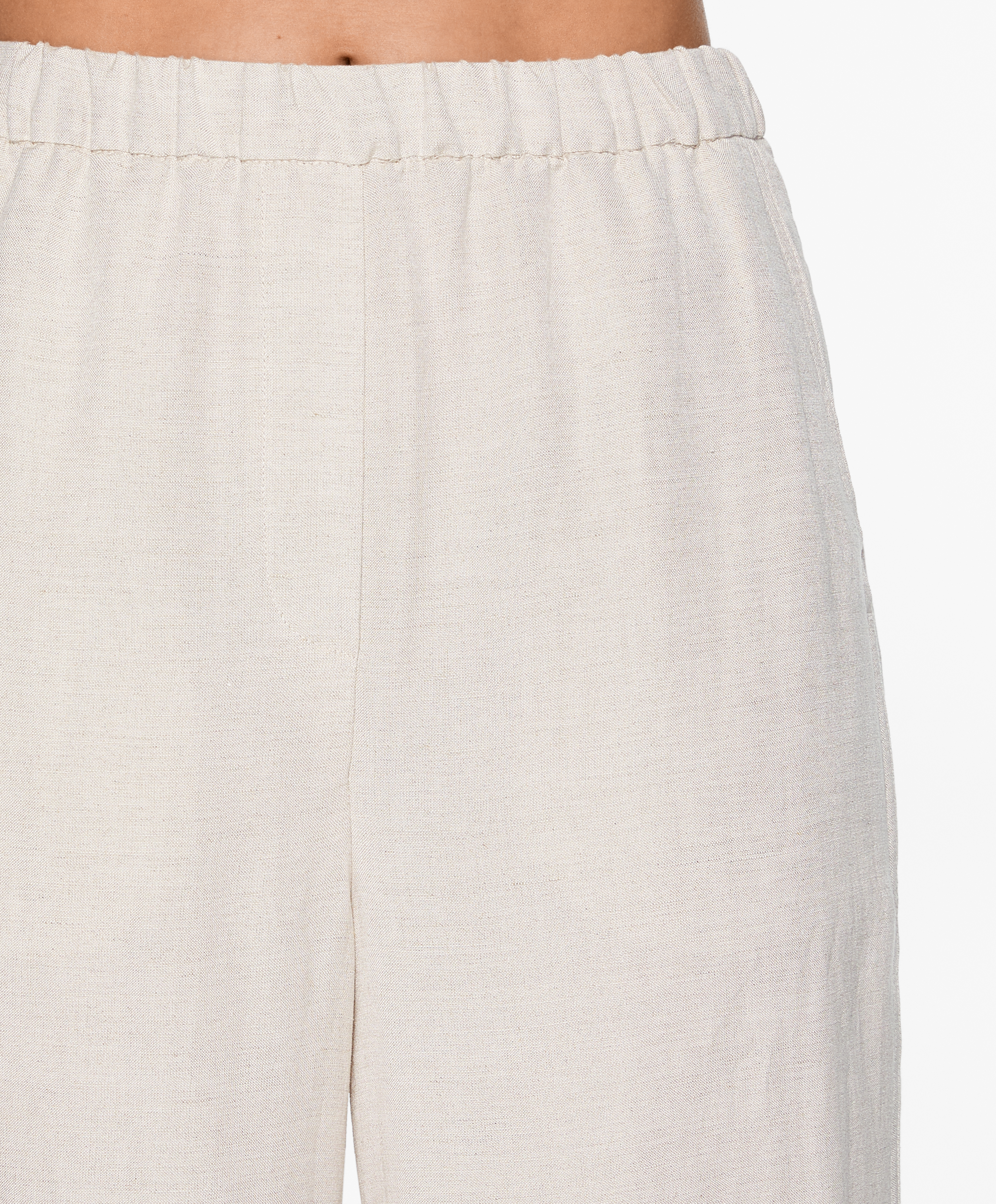 OYSHO Slim-fit trousers with linen