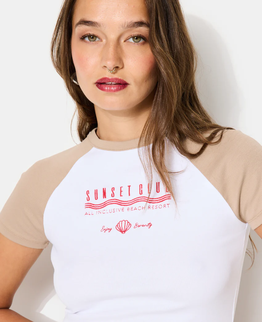 Pimkie T-shirt manches raglans avec broderie