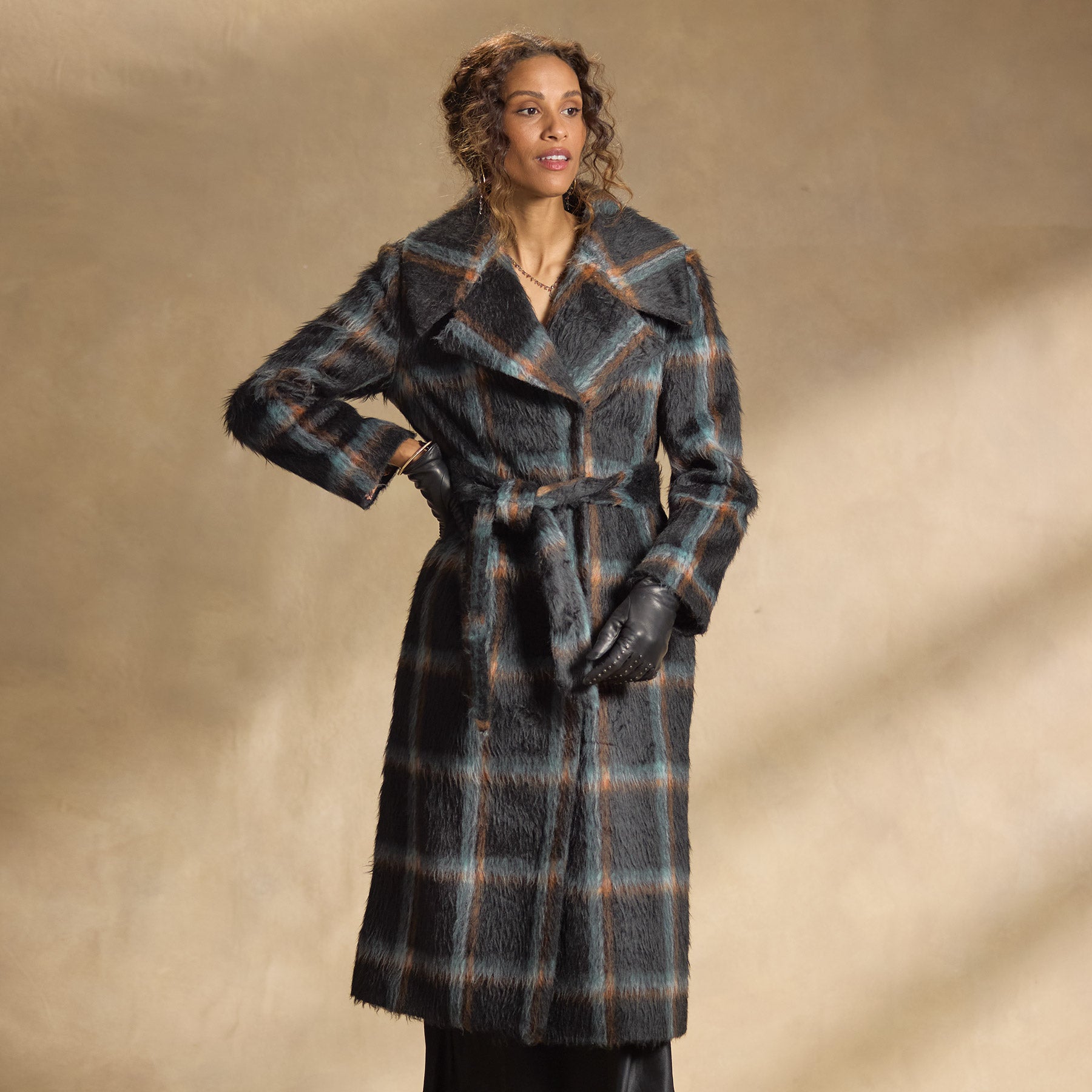 Rosemarie Plaid Coat, Petite - Sundance Living