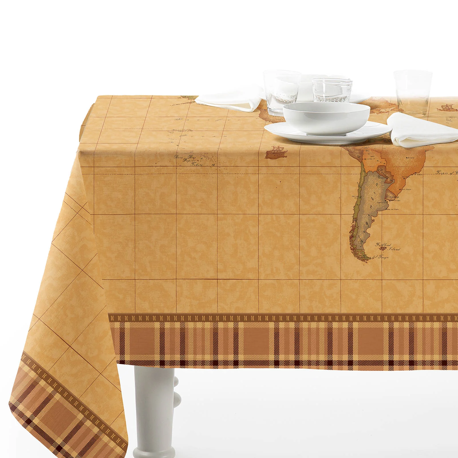 Tovaglia In Cotone Geo Tartan Cm. 150X180 Unica Alviero Martini 1A Classe