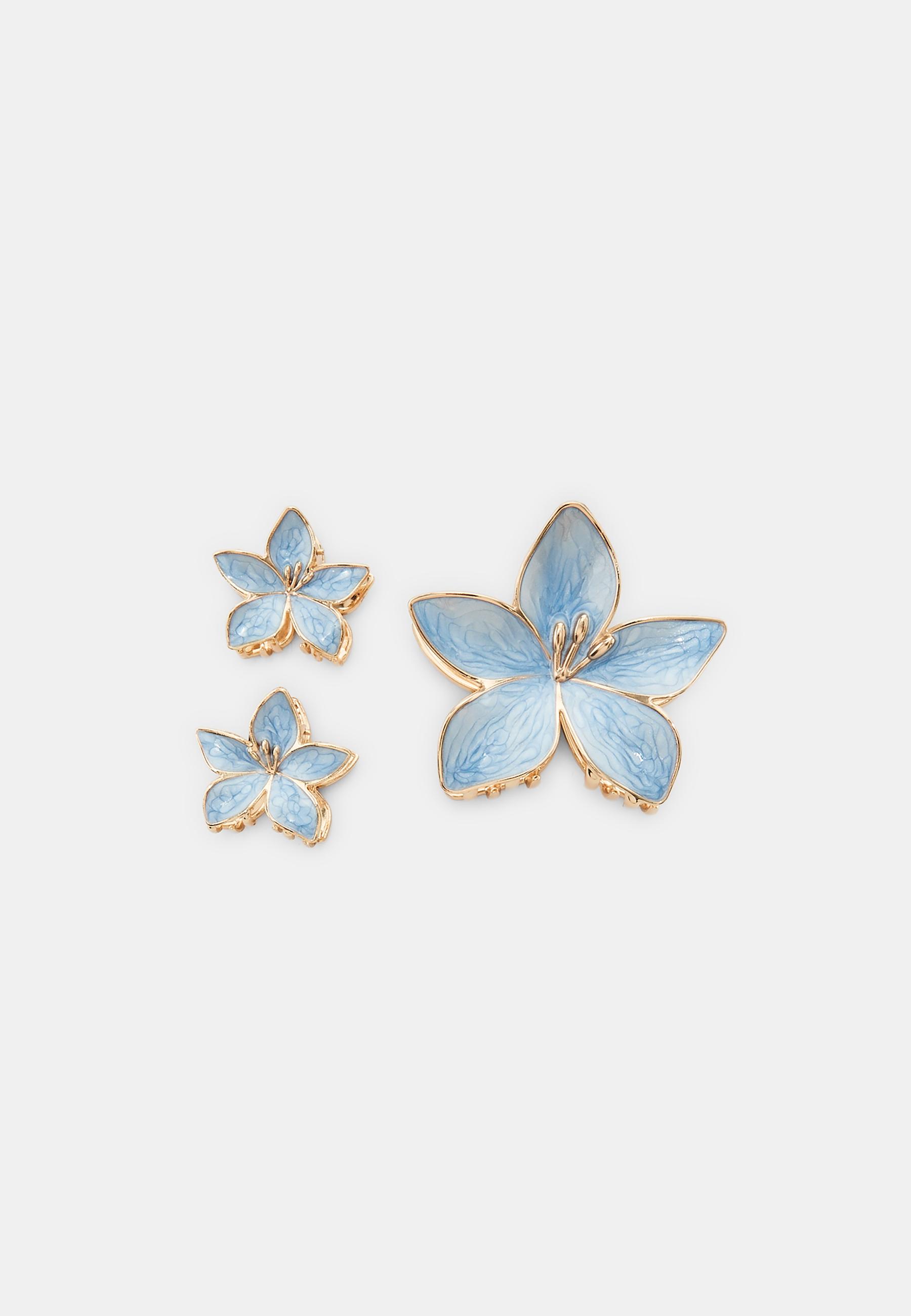 SET OF 3 FLOWER CLIPS