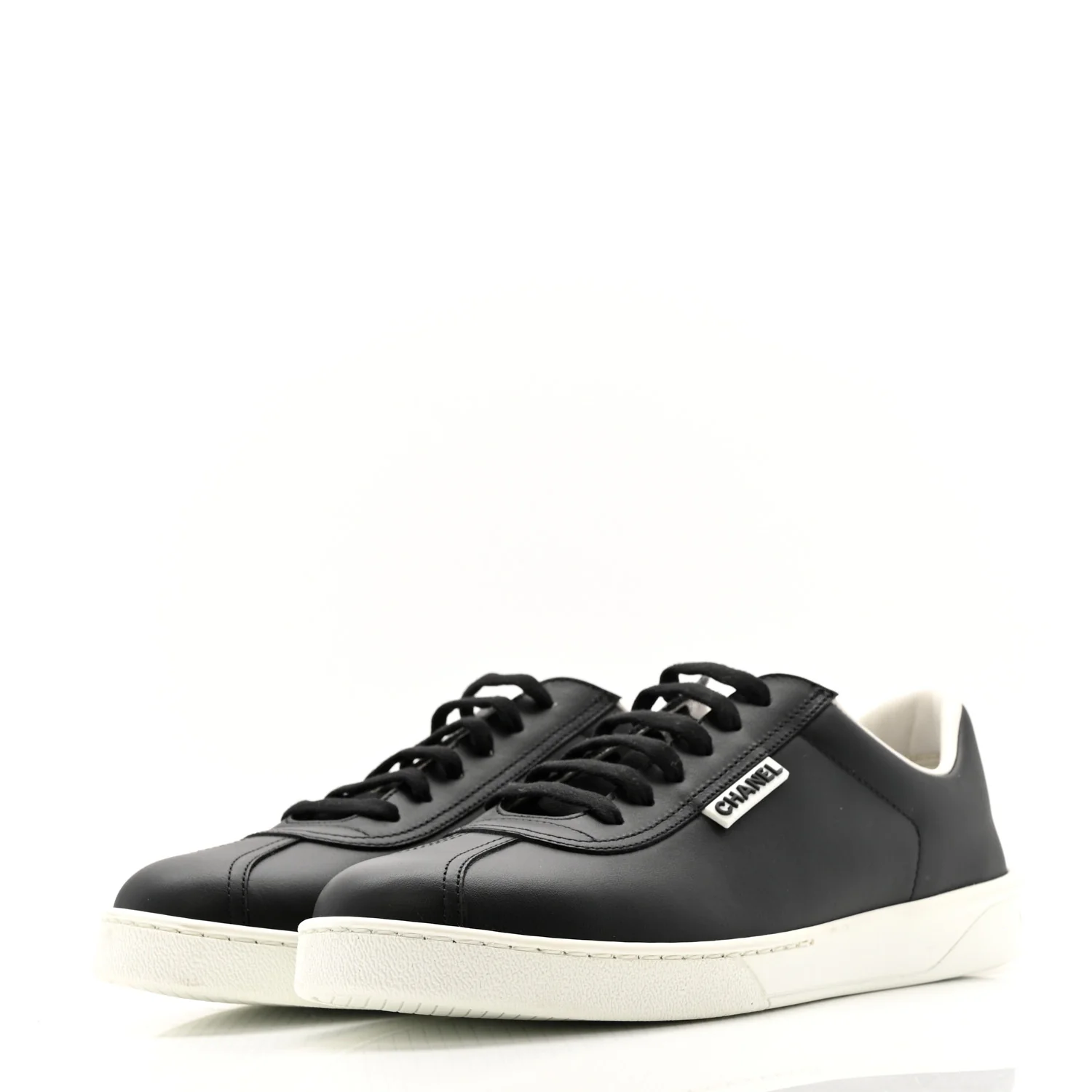 Calfskin CC Uniform Womens Sneakers 40 Black - Top Club
