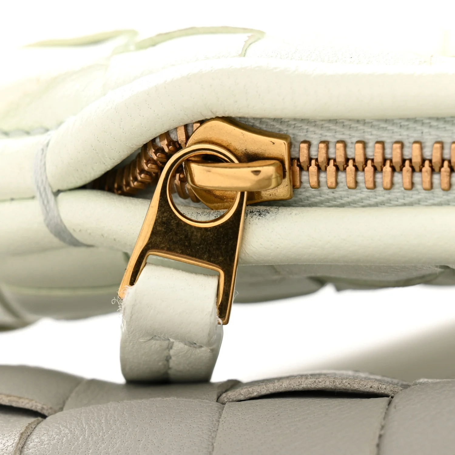 Nappa Intrecciato Small Gemelli Agate Grey Glacier - Top Club
