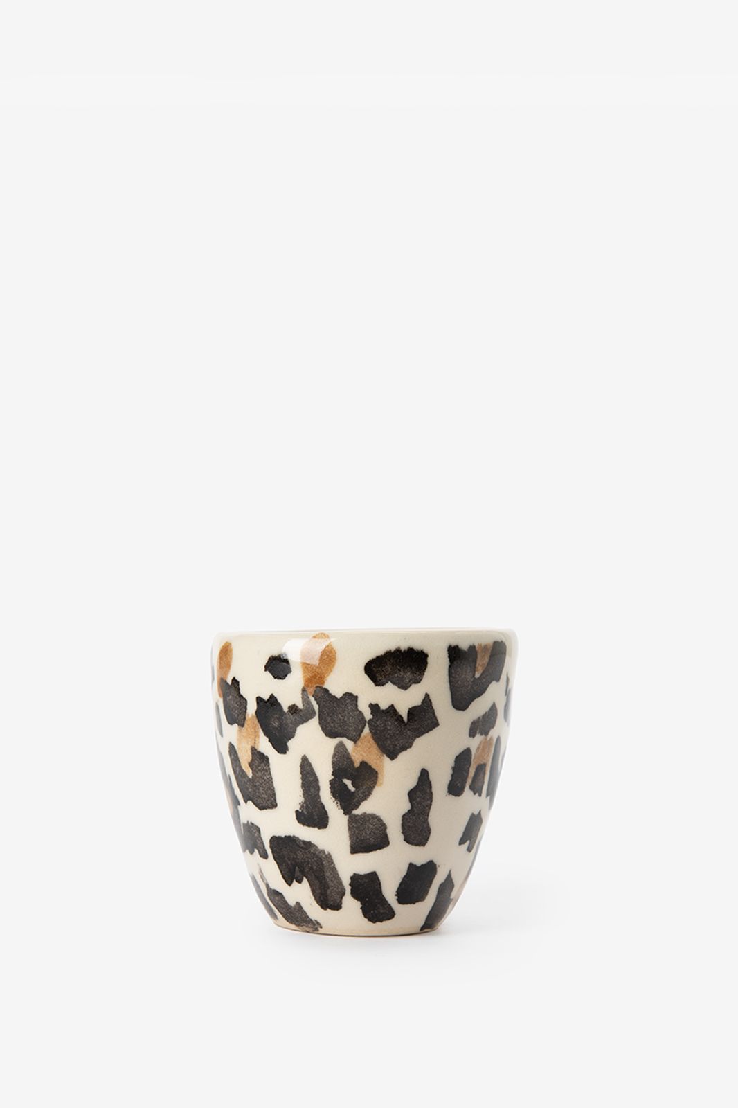 Lichtbruine eierdopjes met leopard print