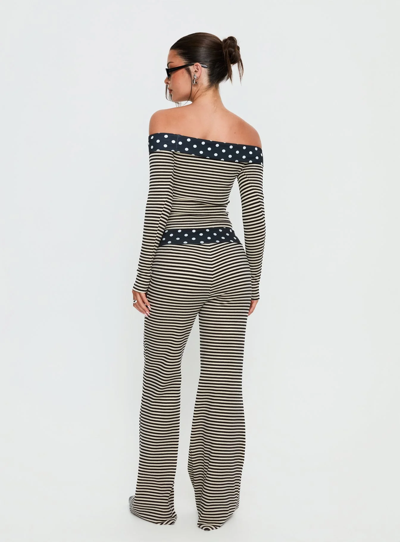 Virenna Fold Over Pants Black Multi