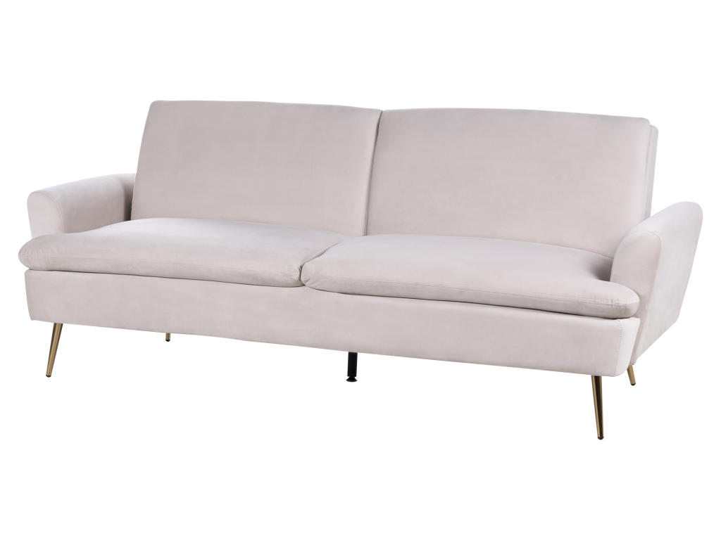 Sofá cama VETTRE Beige claro Terciopelo