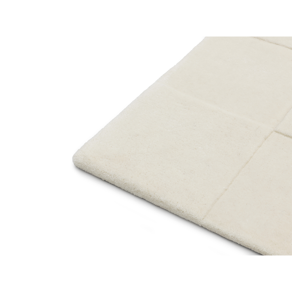 Vloerkleed Checks 207x299 cm beige