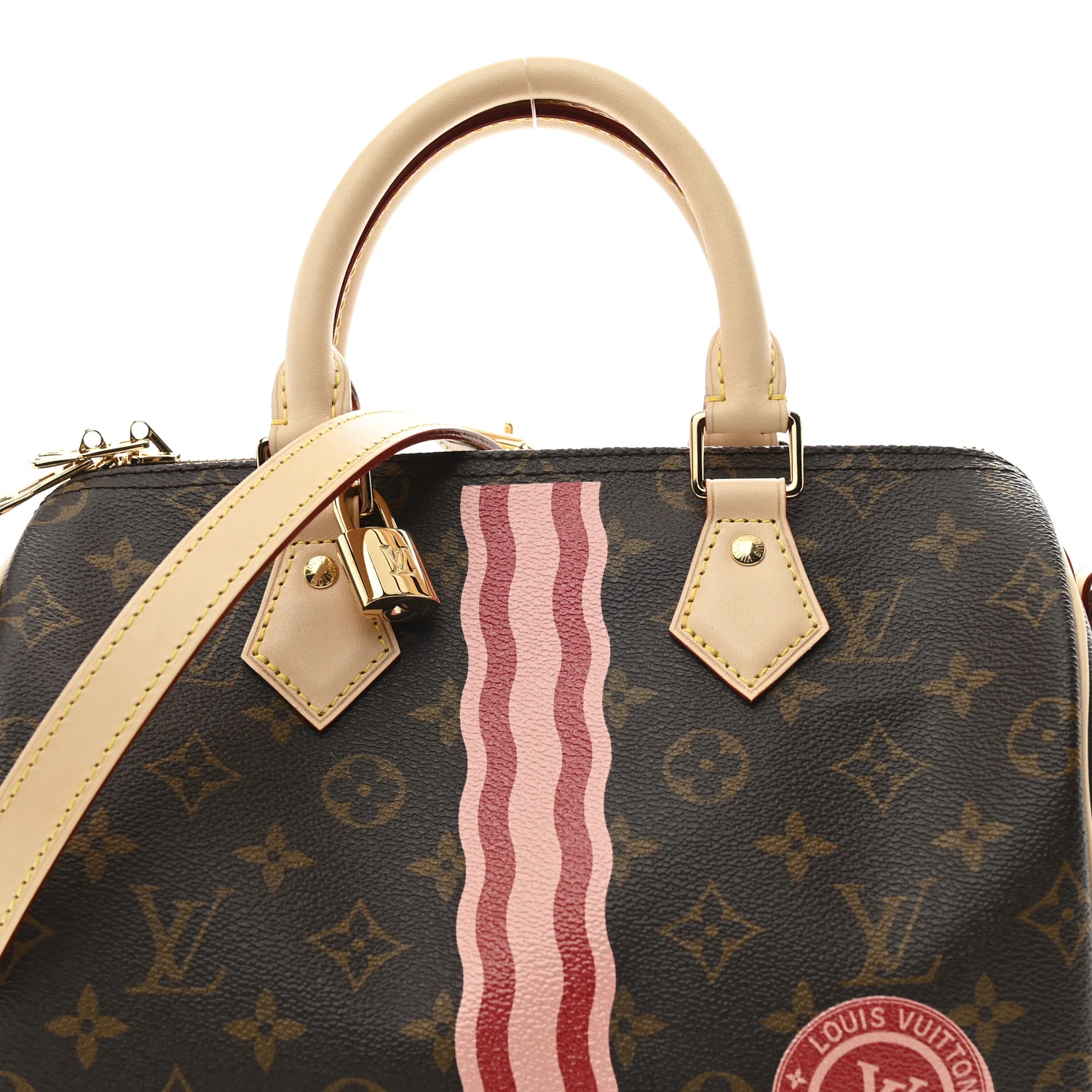 Mon Monogram Speedy Bandouliere 25 Light Pink Sari Red - Top Club