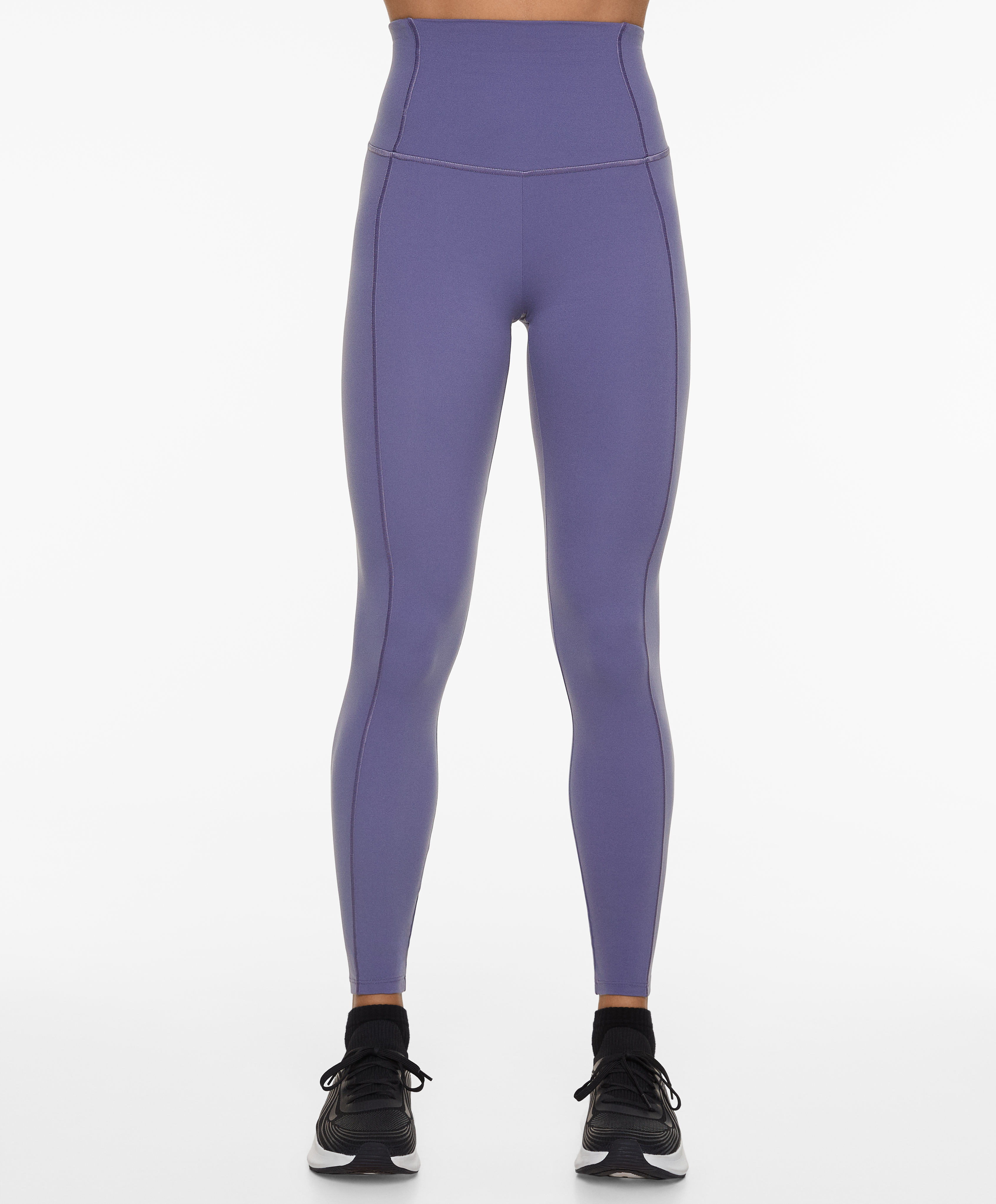 OYSHO Comfortlux super-high-rise 65cm ankle-length leggings with overlocking detail