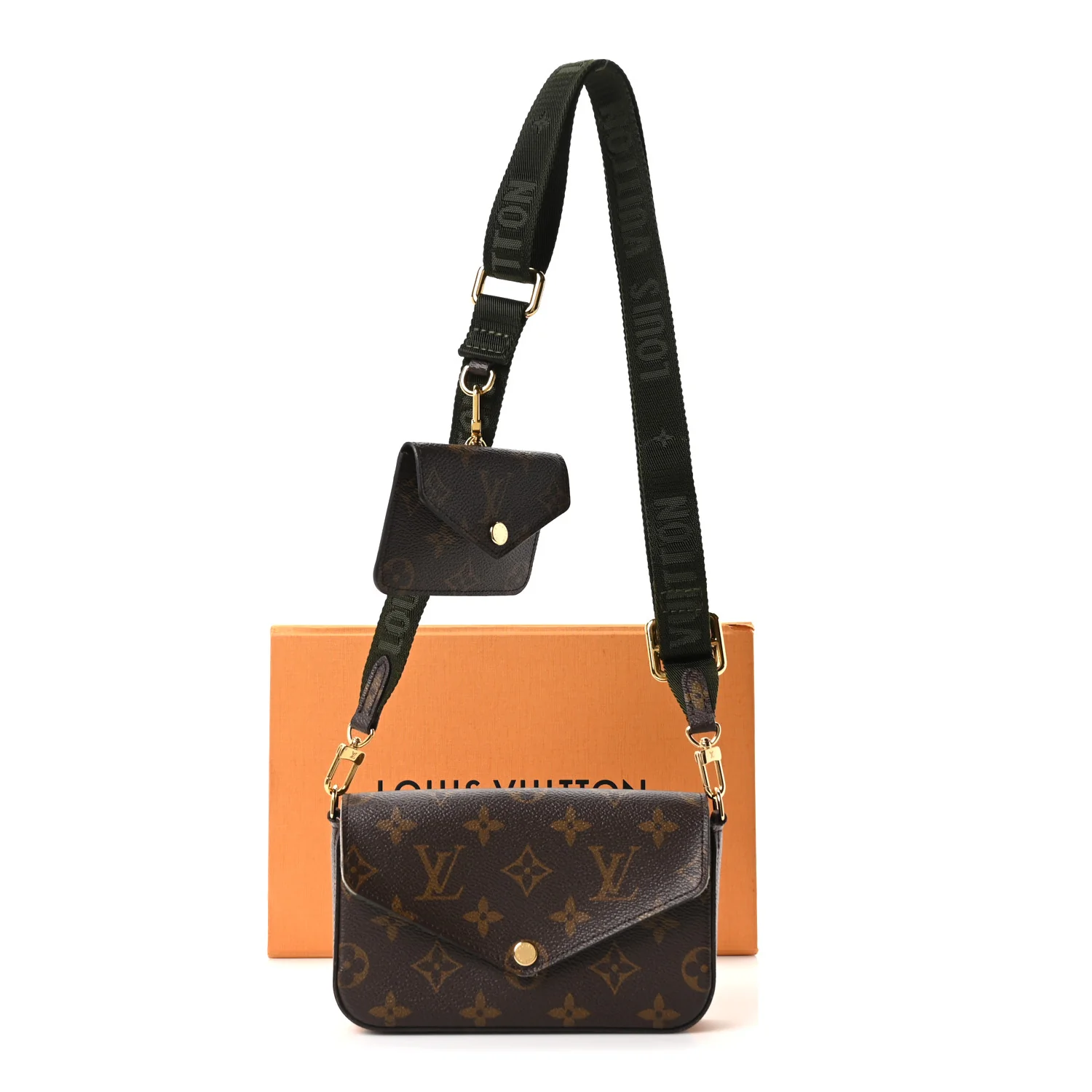 Monogram Felicie Strap & Go Kaki - Top Club