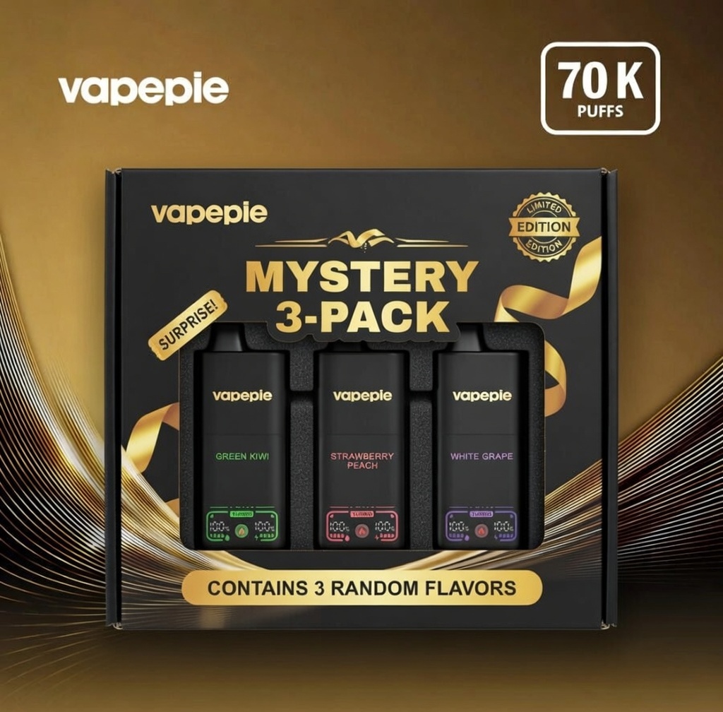 3 ks🎁Mystery Box🎁| VAPEPIE Mega 70 000 Potahů