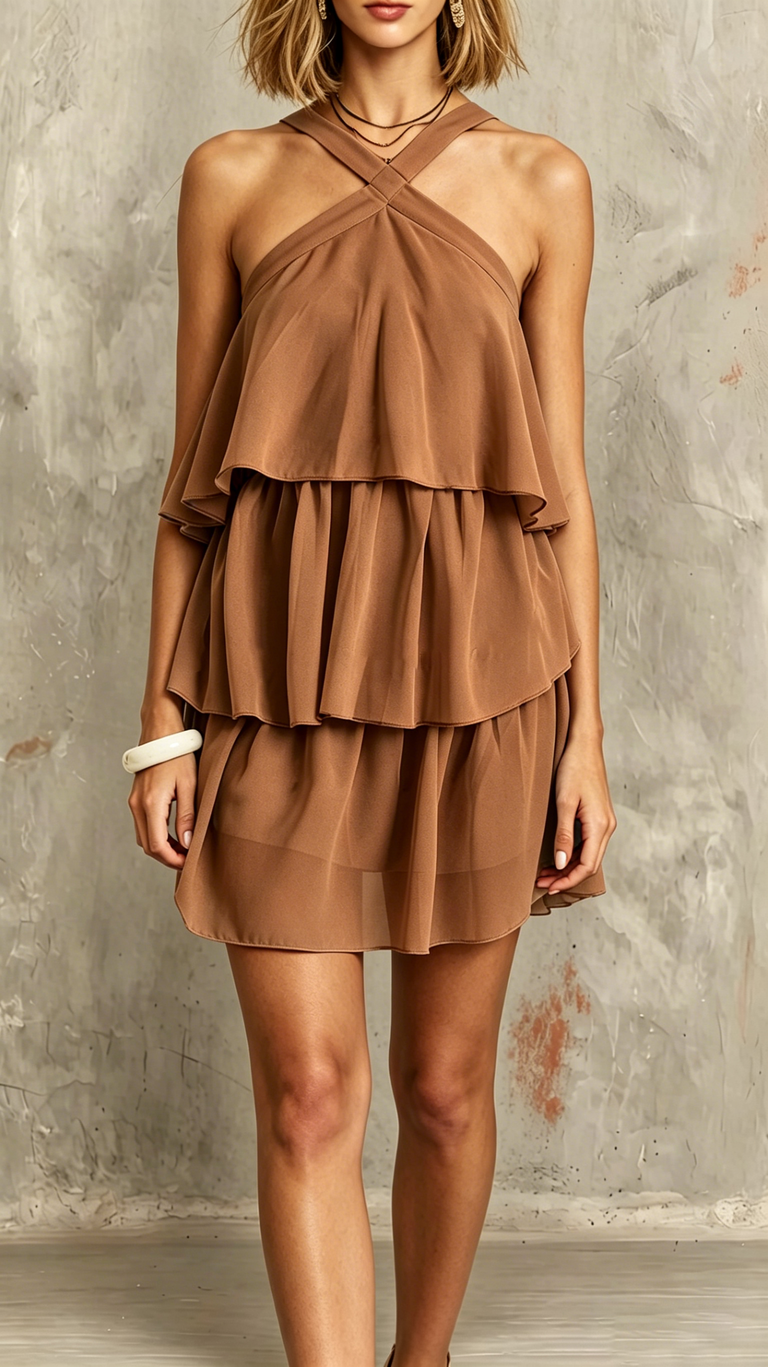 Women's Elegant Casual Layered Strappy Mini Dress - Nordfashionstorm - Women's Clothing, Fashion for You - Nordfashionstorm.com