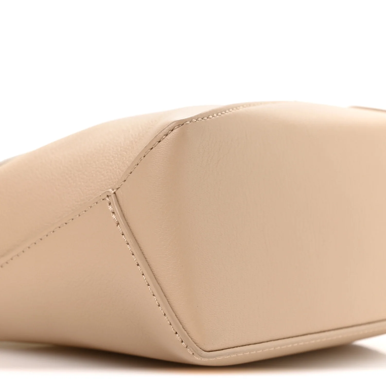 Calfskin Mini Puzzle Edge Bag Soft White Paper Craft - Top Club