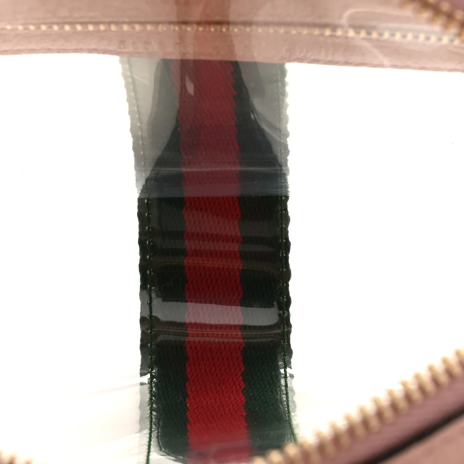 Vinyl Web Mini Ophidia Transparent Shoulder Bag Perfect Pink - Top Club