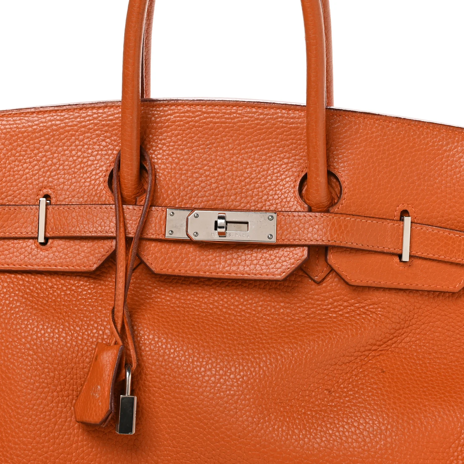 Taurillon Clemence Birkin 35 Orange - Top Club