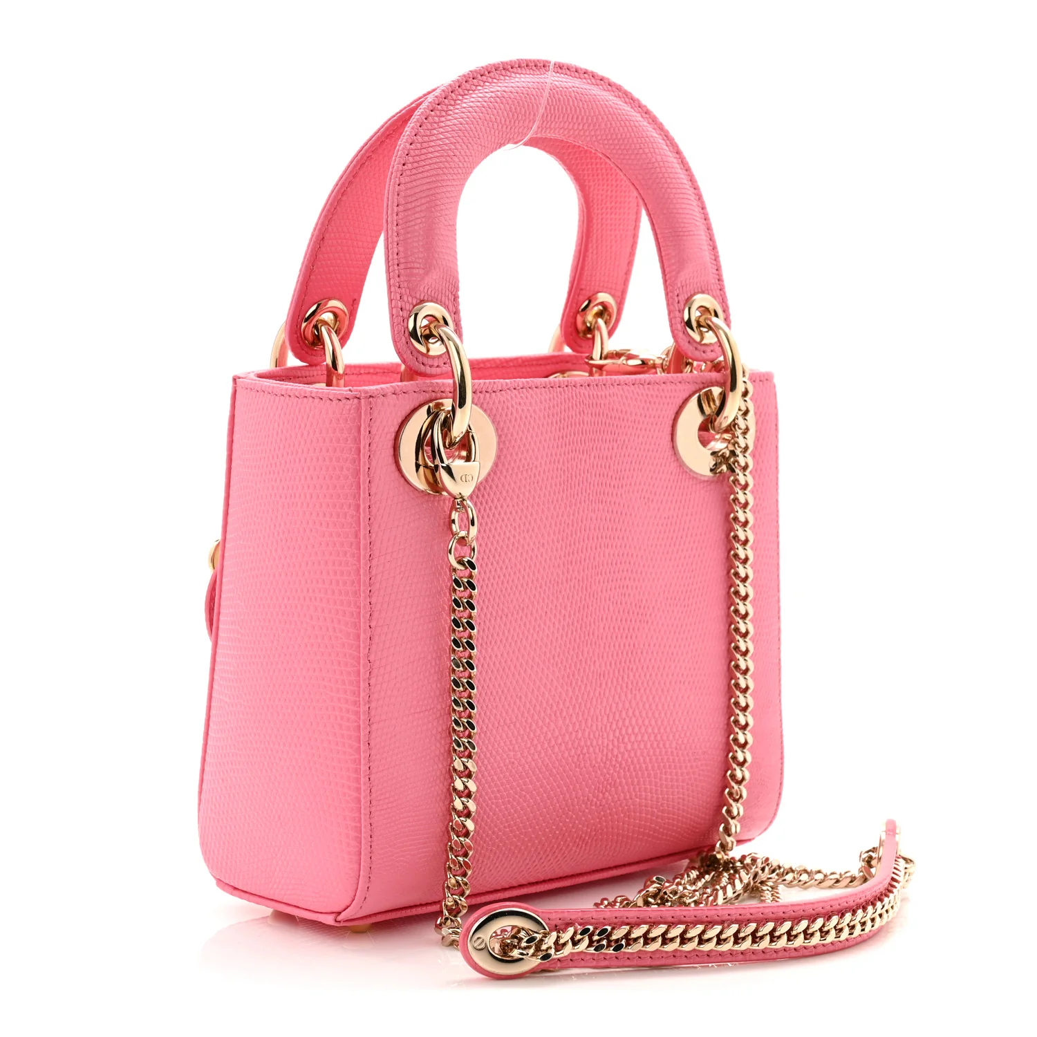Lizard Mini Lady Dior Pink - Top Club