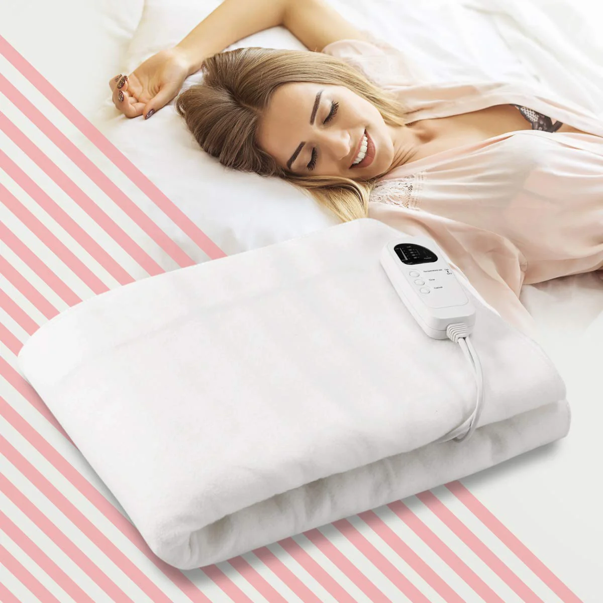 BEFOUNDLOVELY Smart Electric Heated Mattress Pad, Heating Bed Topper Blankets w/ Low-Voltage,Fast Heating