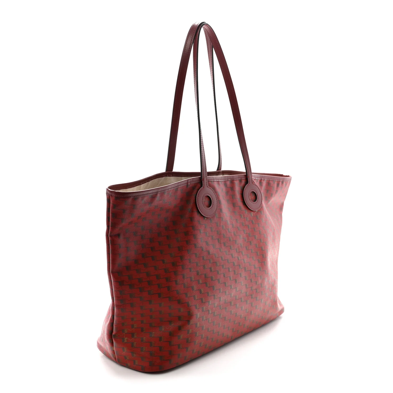 Grained Calfskin Canvas 1920 Oh! Tote Ruban GM Madder Bronze - Top Club
