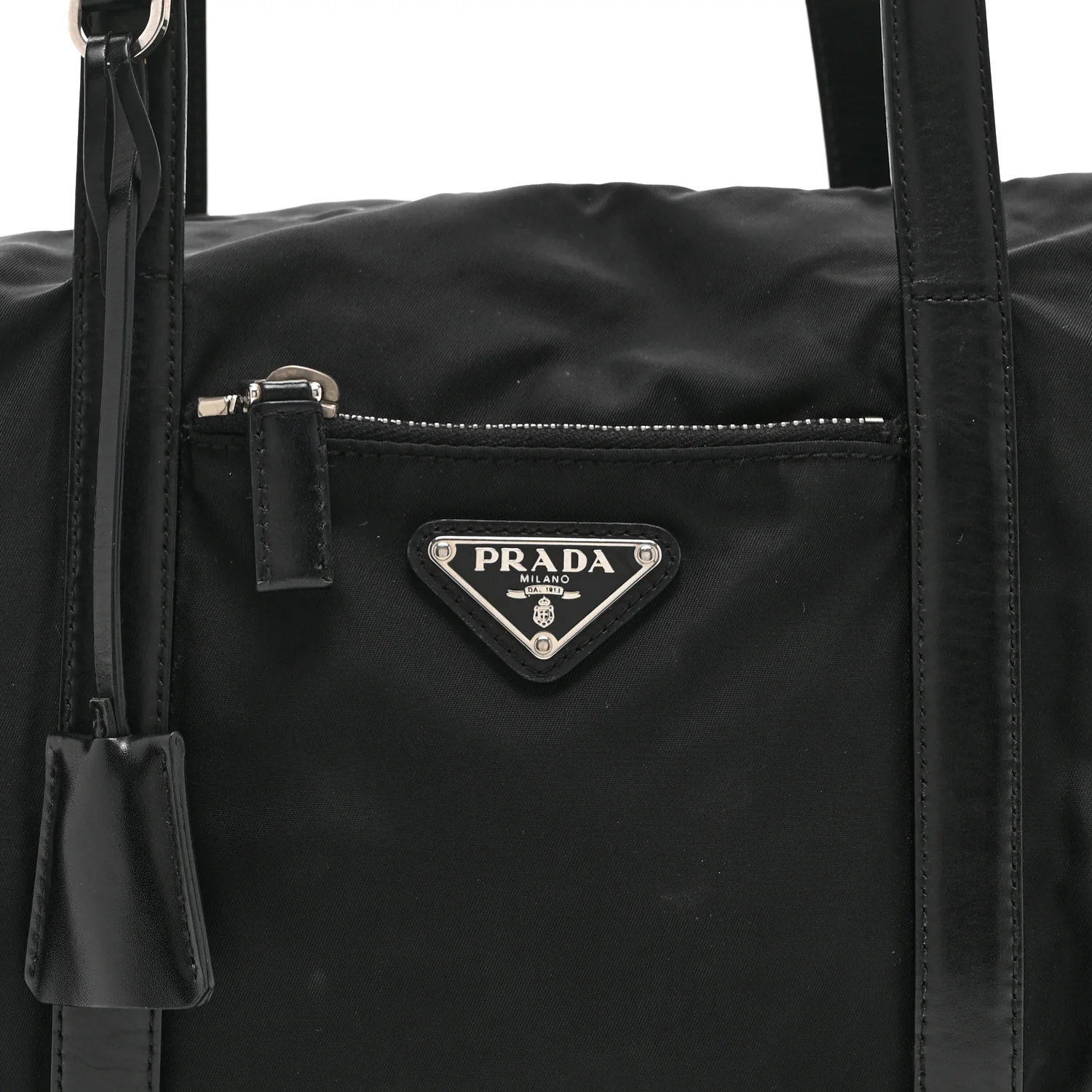 Tessuto Nylon Saffiano Tote Black - Top Club