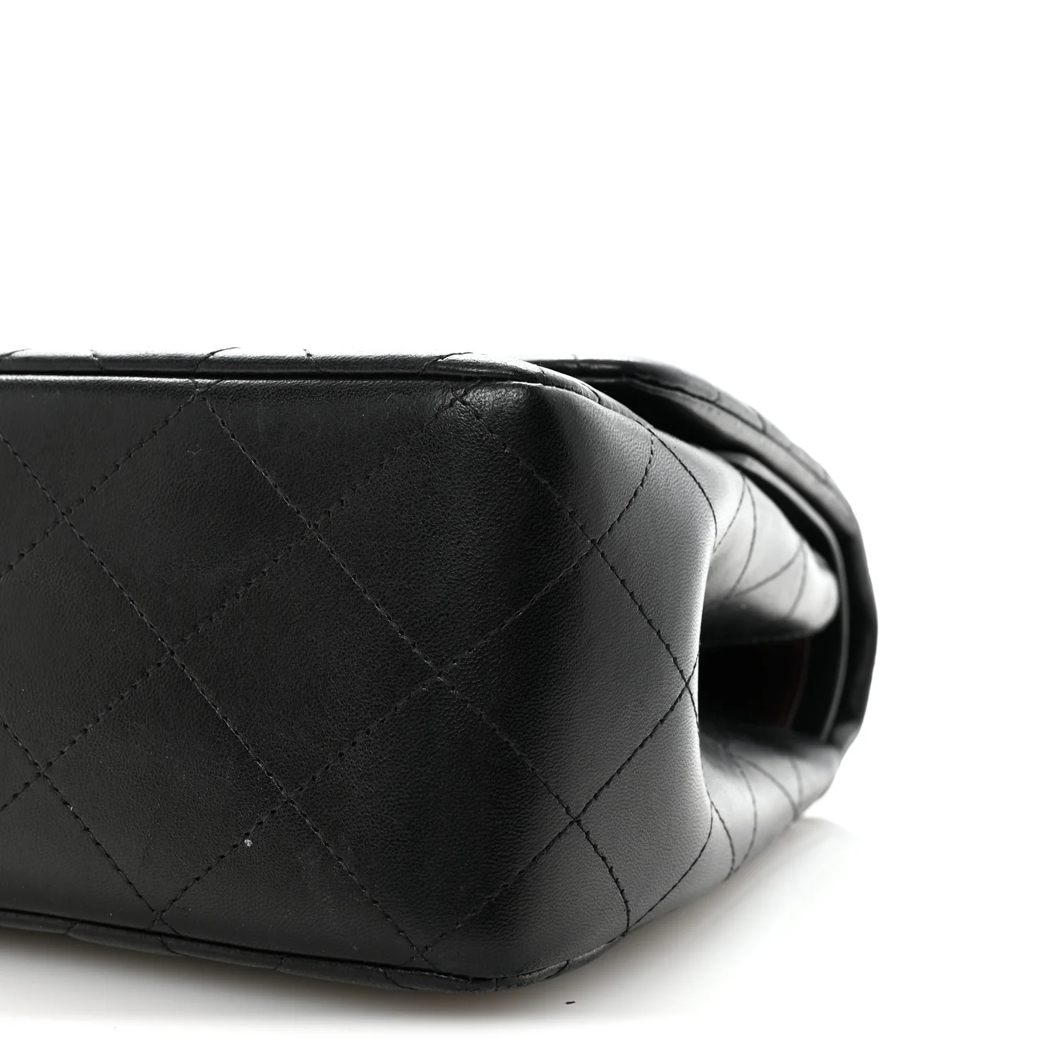 Lambskin Quilted Jumbo Double Flap Black - Top Club