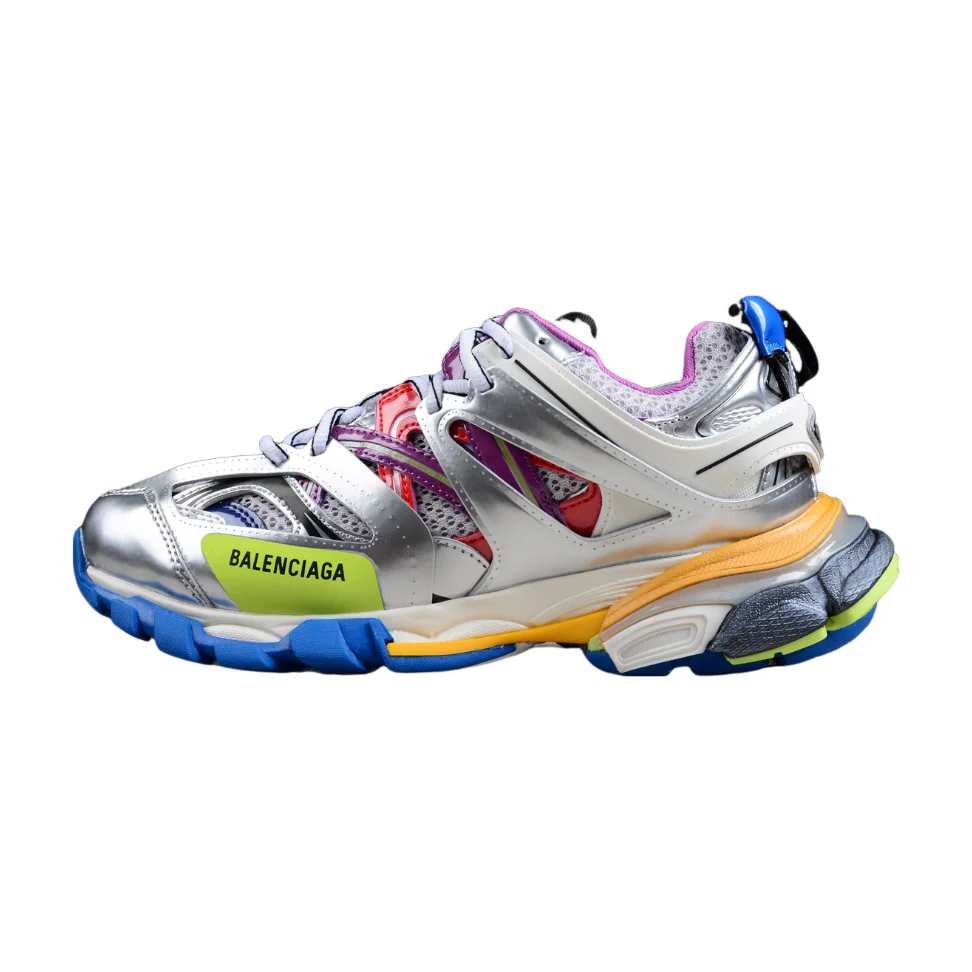 BALENCIAGA TRACK x LEATHER FREE WHITE SILVER MULTI - Sneaker Replica Workshop