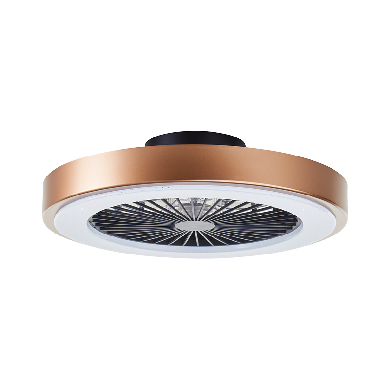 SLIMLINE PLAFONDVENTILATOR & RGB LICHT ZWART/GOUD