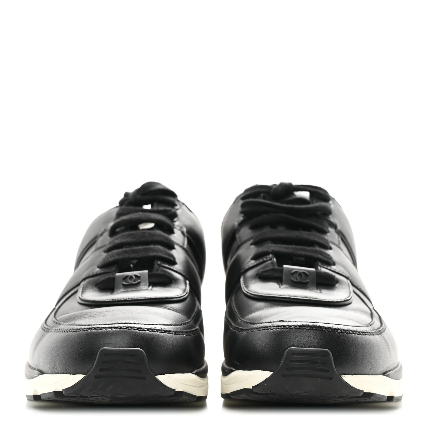 Calfskin Tweed CC Sneakers 41 Black White - Top Club