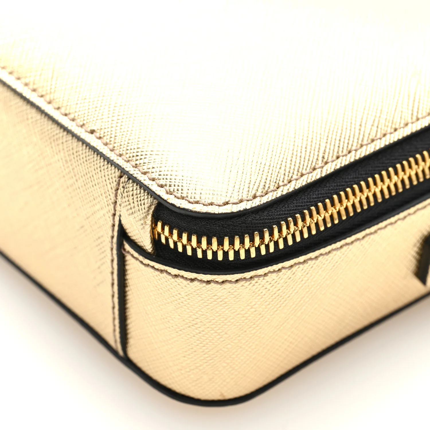 Saffiano Travel Small Brique Crossbody Bag Platino - Top Club