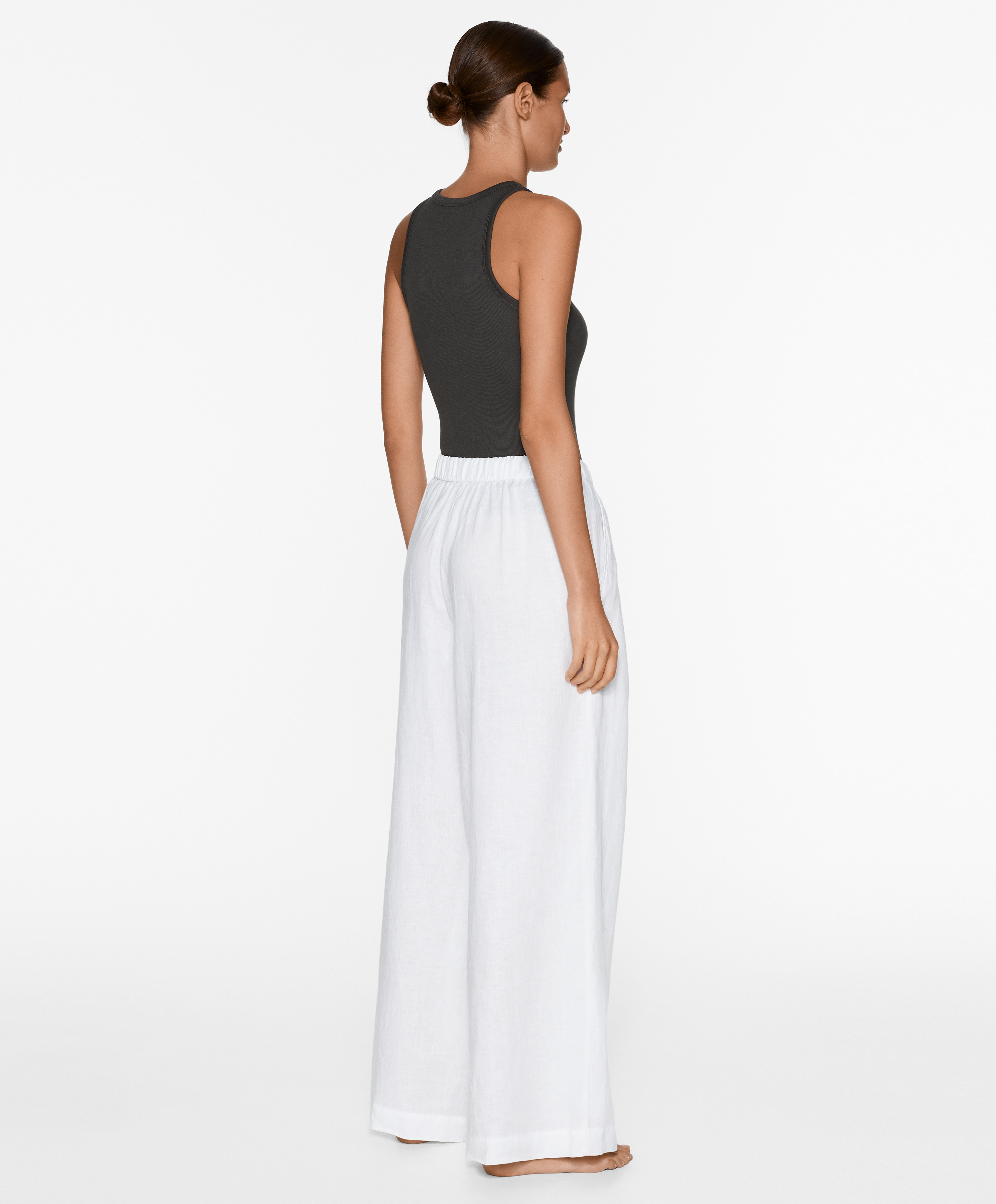 OYSHO Rib vest top with cotton and modal
