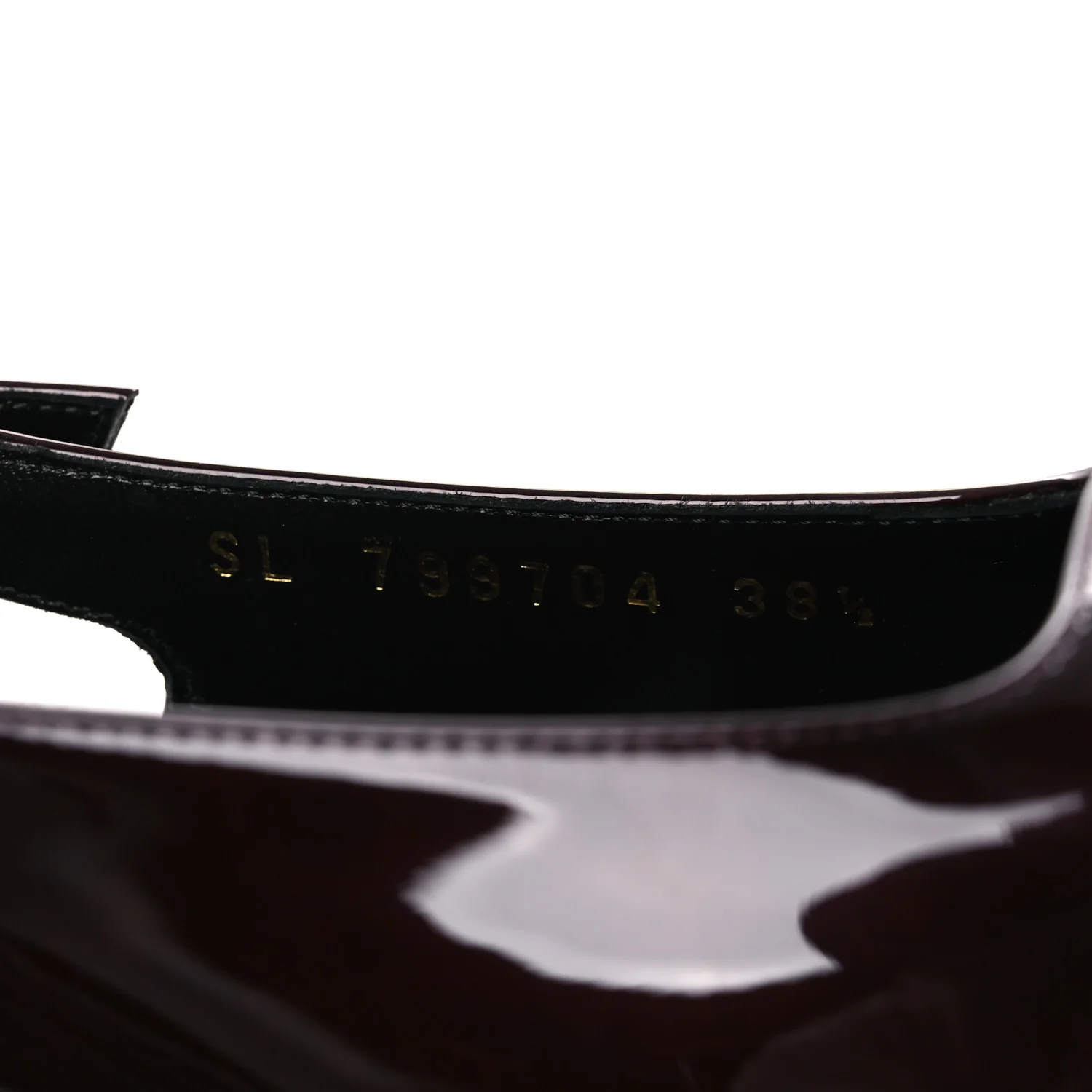 Vernice Gloss Lee 75 Slingback Pumps 38.5 Marron Glac茅 - Top Club