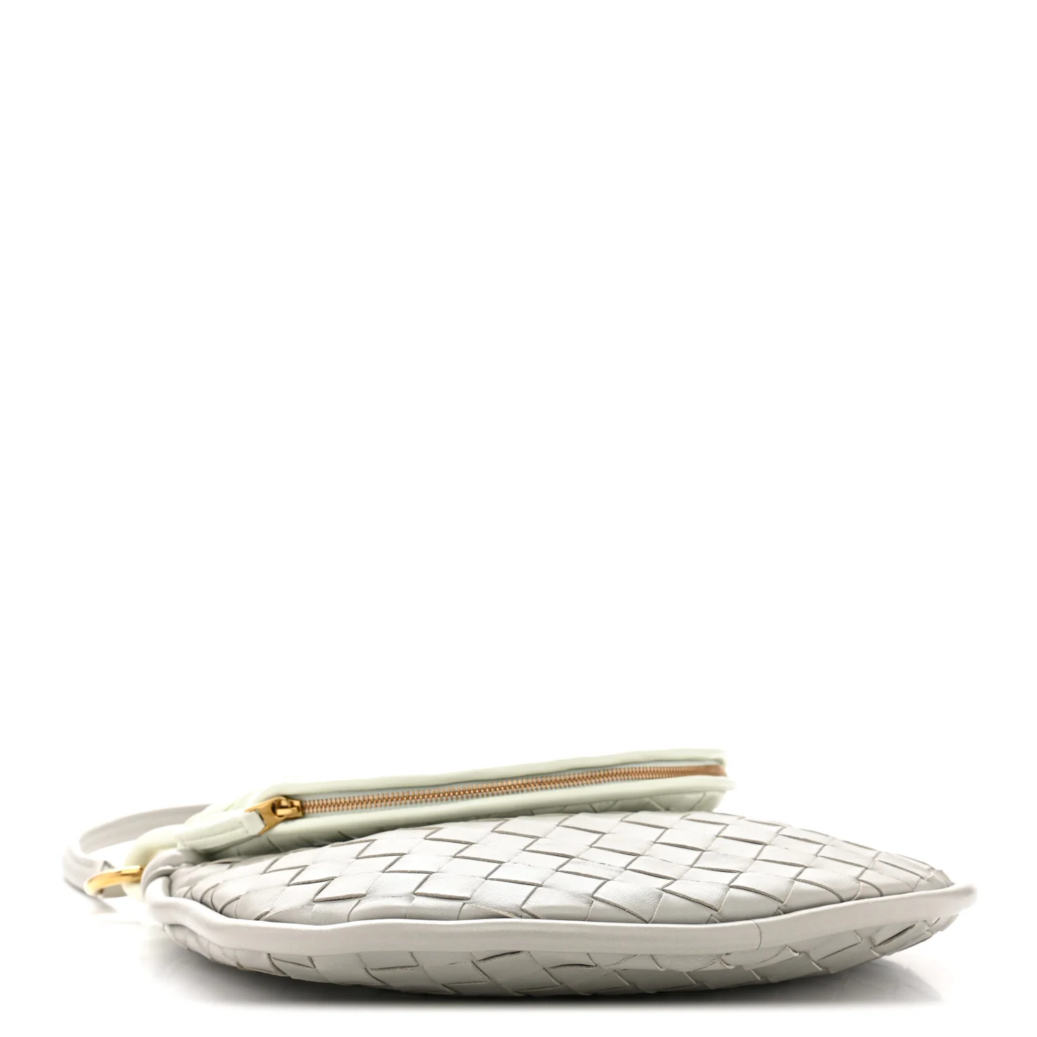 Nappa Intrecciato Small Gemelli Agate Grey Glacier - Top Club