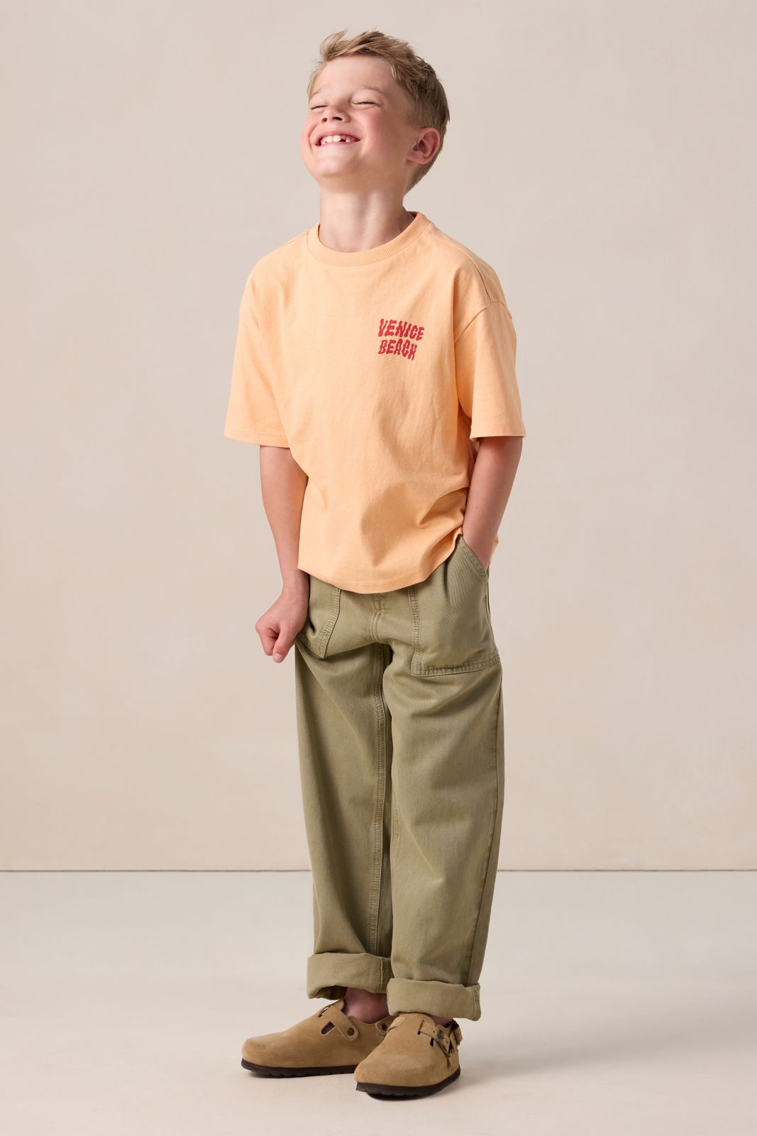 Oranje T-shirt met artwork