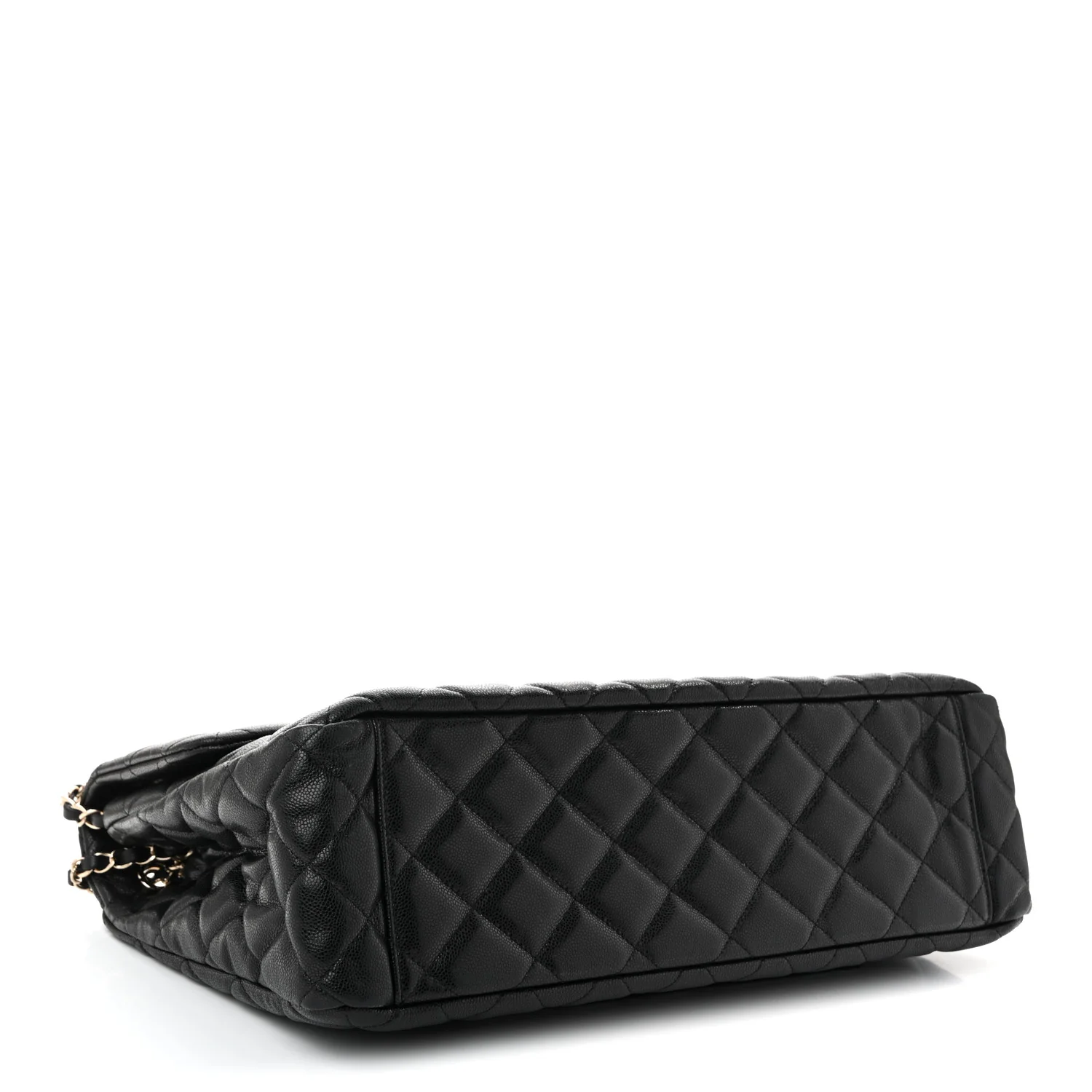 Caviar Quilted XXL Travel Flap Bag Black - Top Club