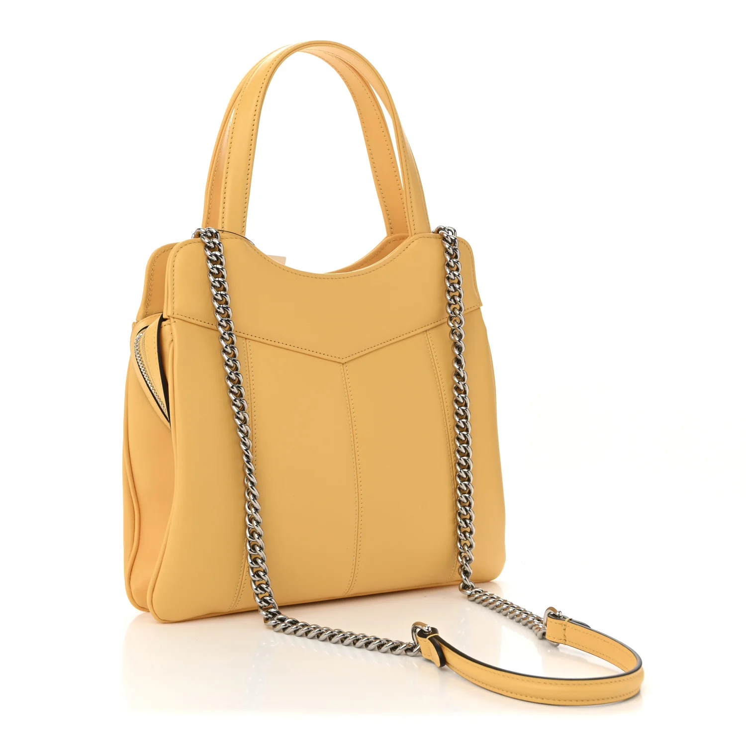 Senna Calfskin Petite GG Small Tote Bag Sunny Yellow - Top Club