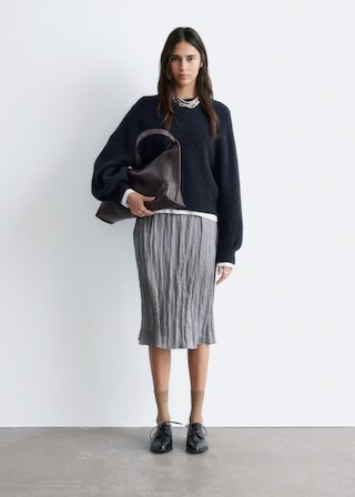 & Other Stories ALPACA-BLEND BALLOON-SLEEVE JUMPER