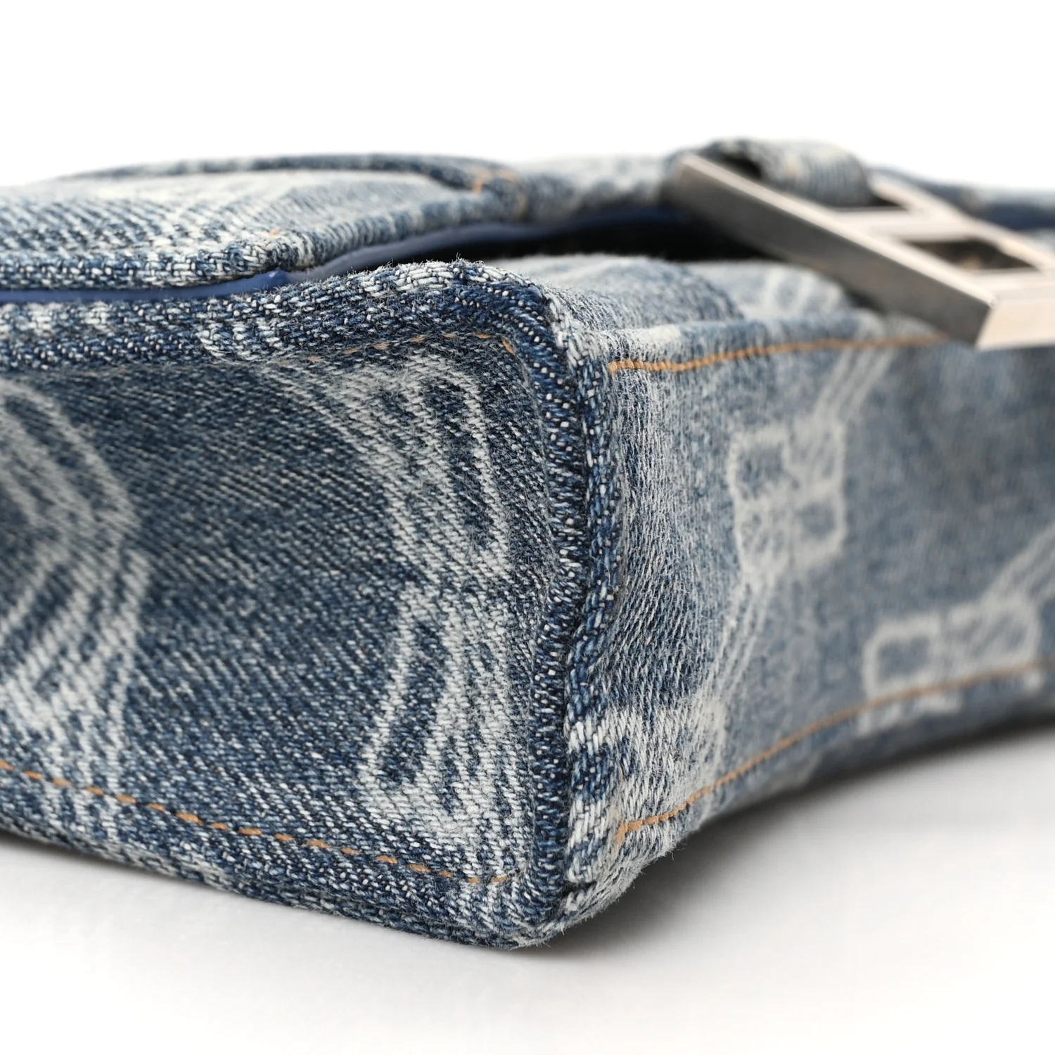 Denim BB Monogram Hourglass Chain Bag Blue - Top Club