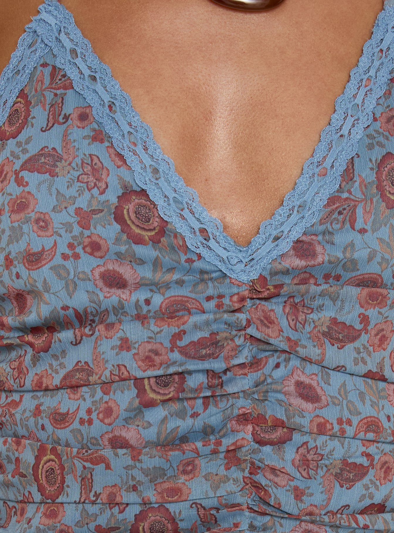 Emika Mini Dress Shadow Blossom Blue