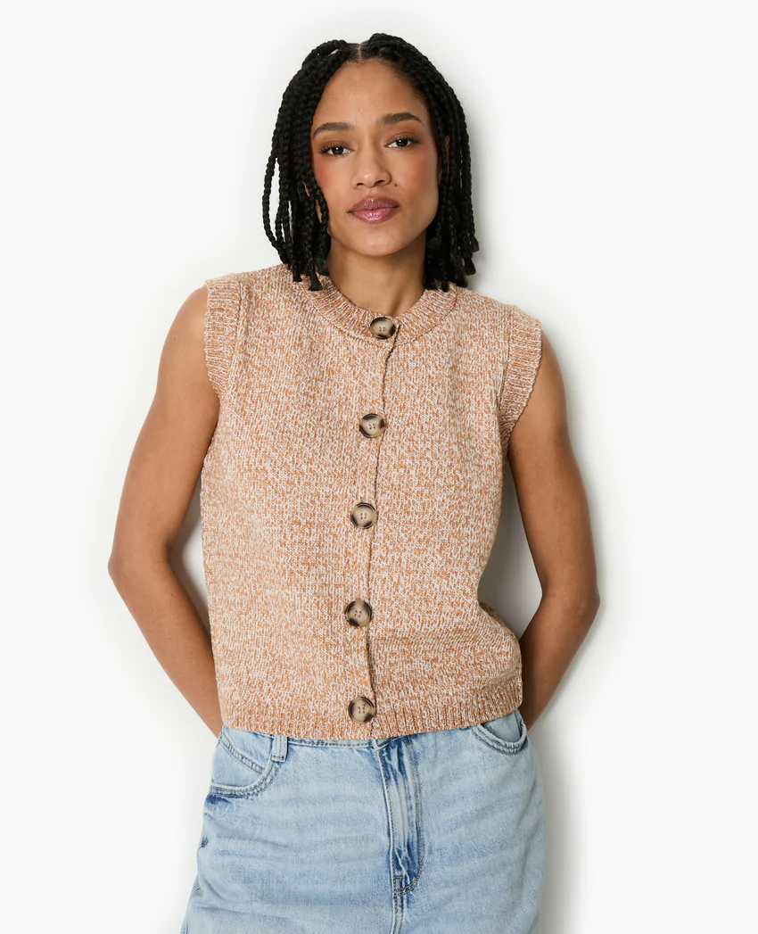 Pimkie Gilet sans manches en maille moulinée