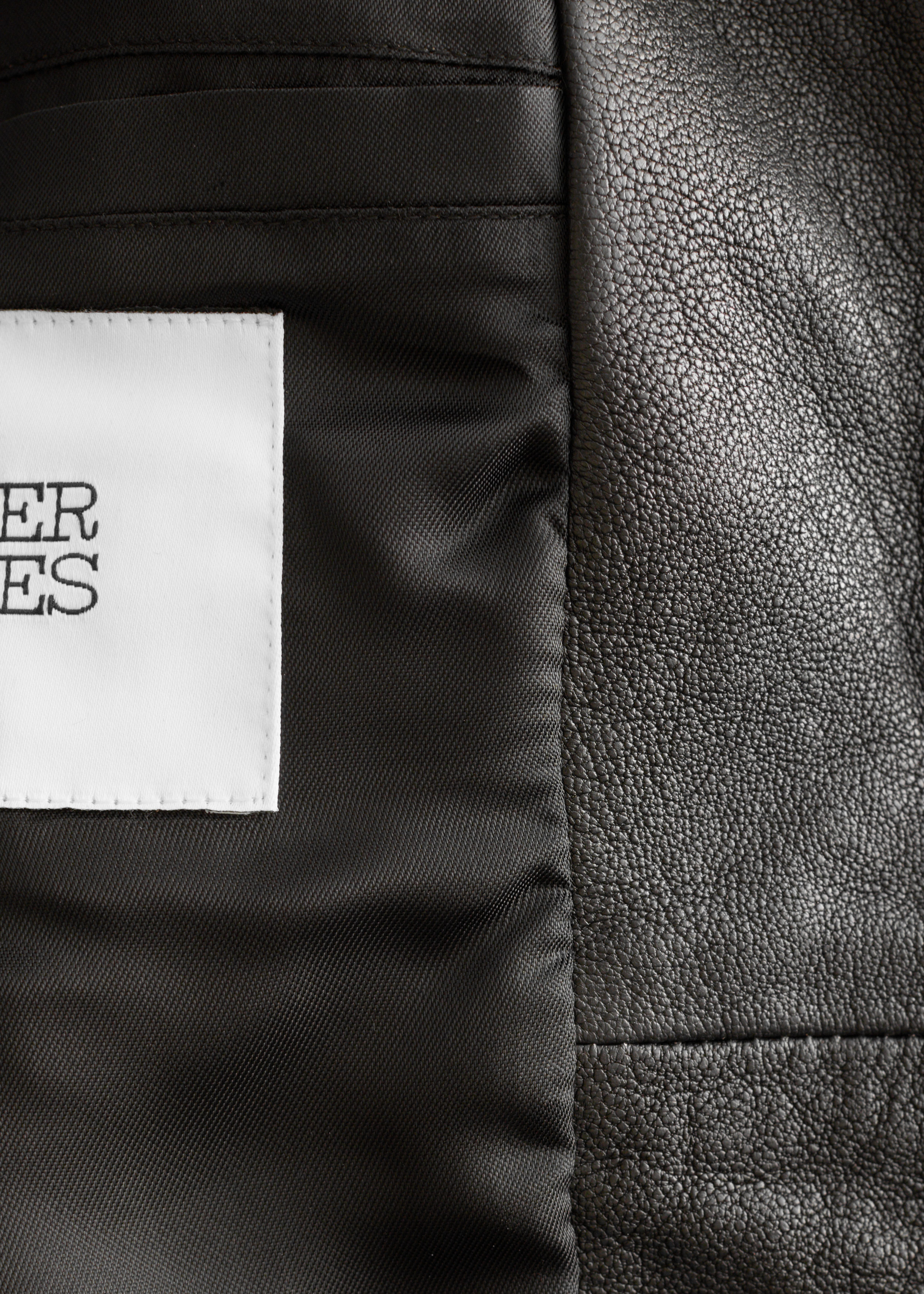 & Other Stories LEATHER BIKER JACKET