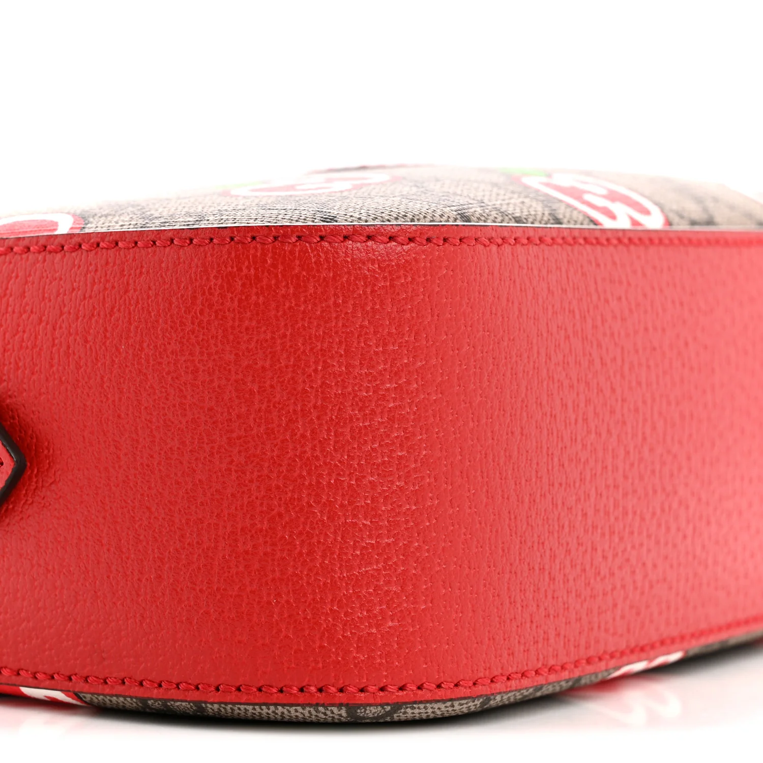 GG Supreme Monogram Apple Small Retro Interlocking G Shoulder Bag Beige Multicolor Lobster Red - Top Club