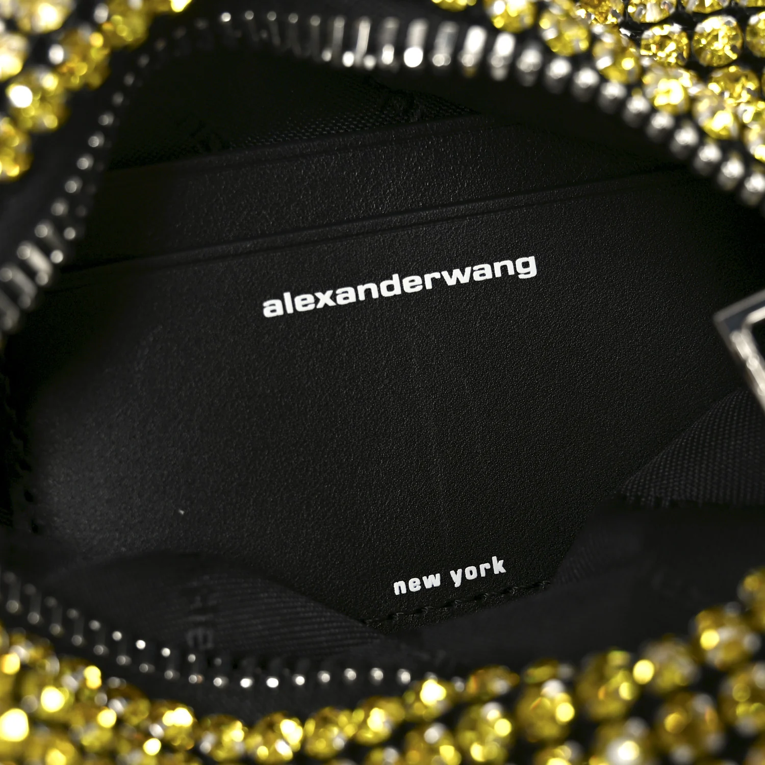 Mesh Crystal Rhinestone Mini Heiress Pouch Porcelain - Top Club