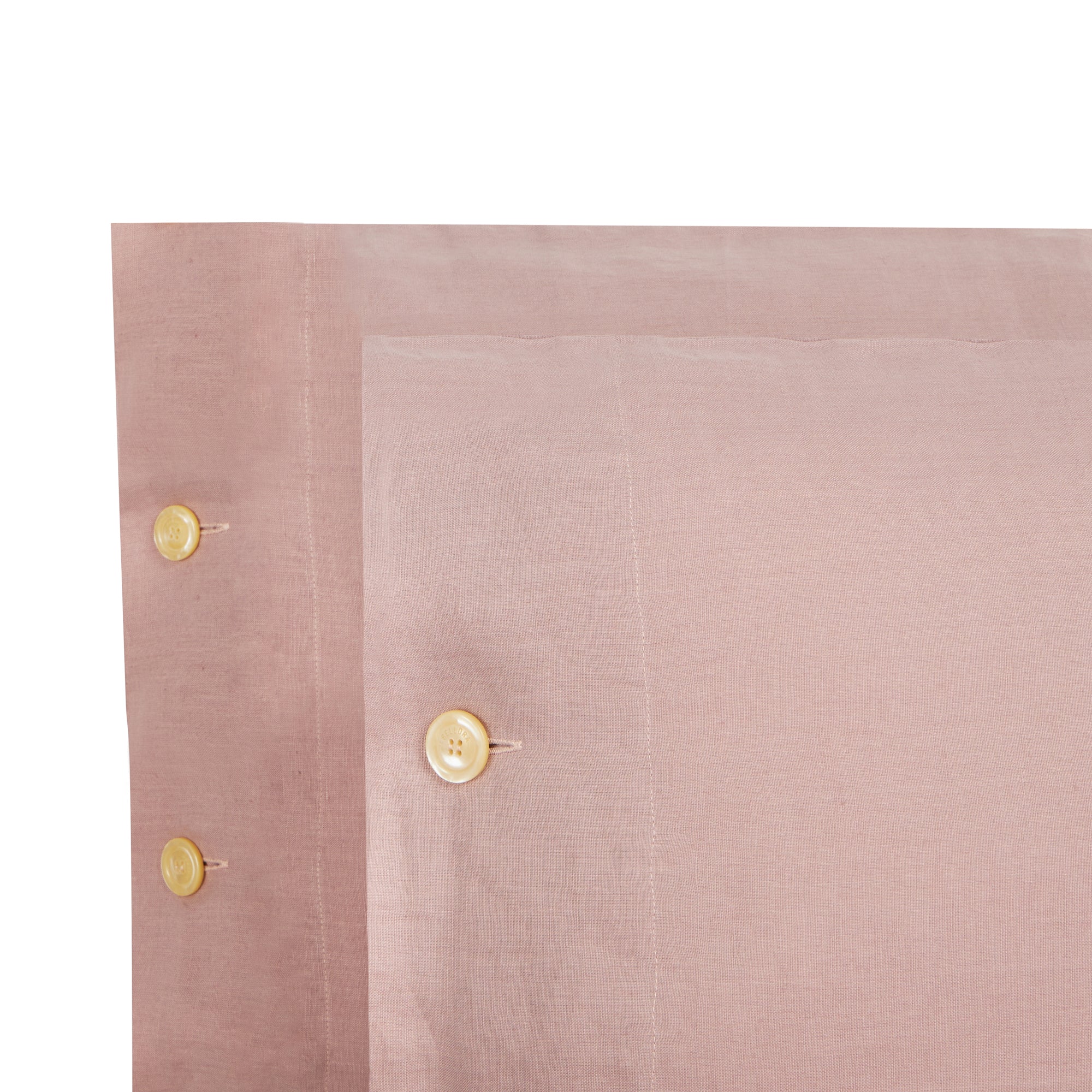 Lenzuolo Copriletto Con Federe In Misto Lino Violino 270X290 + 2 Federe Rosa Antico Bellora