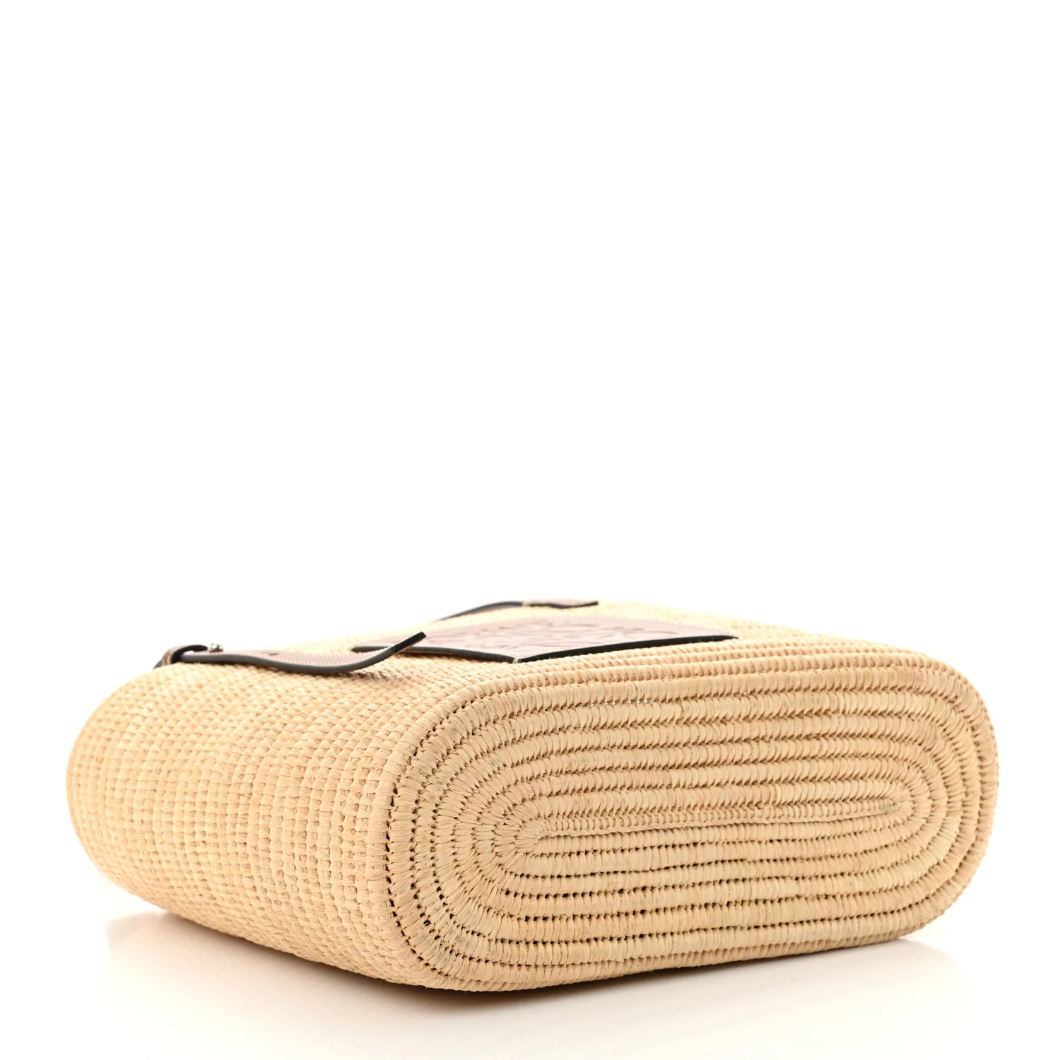 Raffia Small Square Basket Tote Bag Natural Tan - Top Club