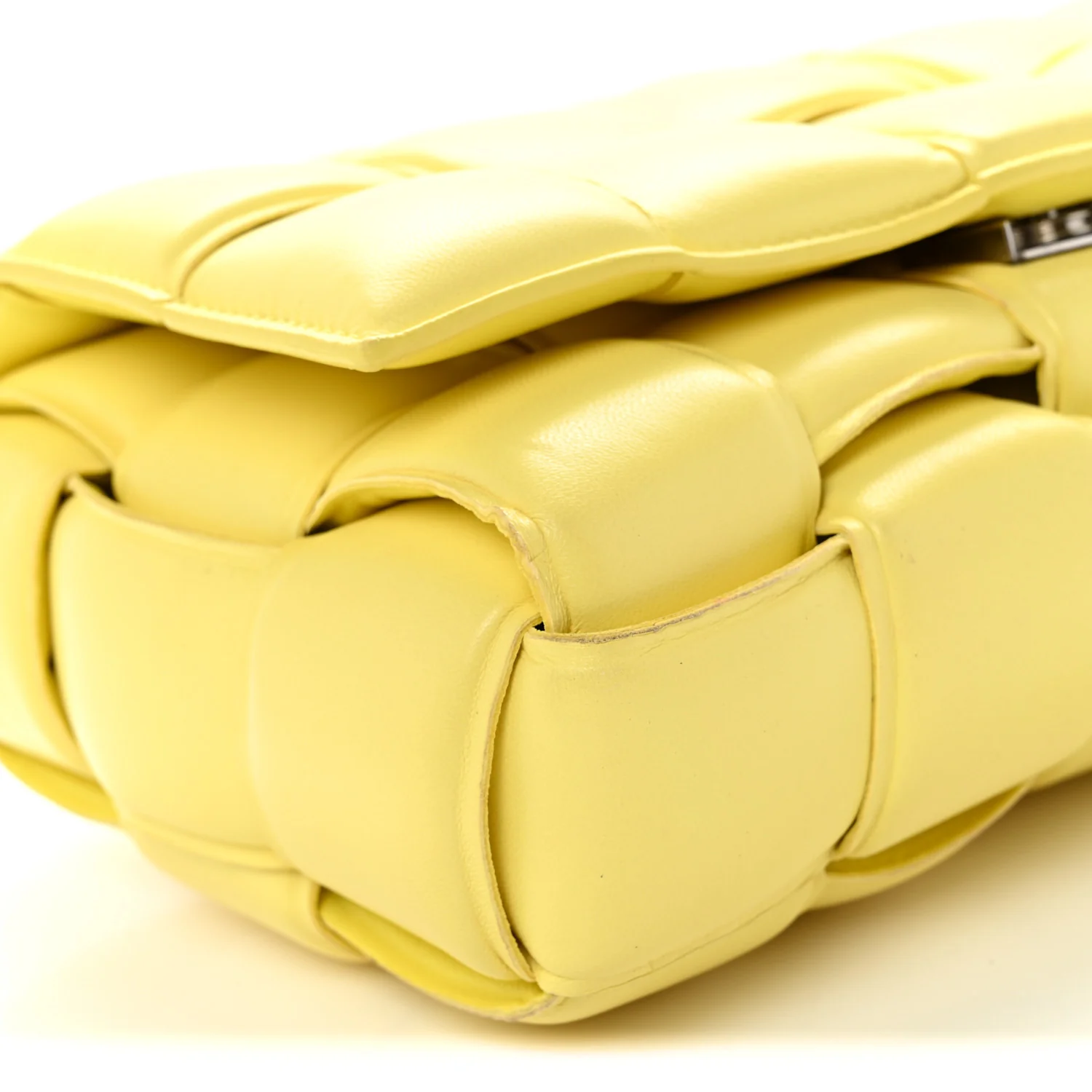 Nappa Maxi Intreccio Padded Cassette Crossbody Bag Sherbert - Top Club