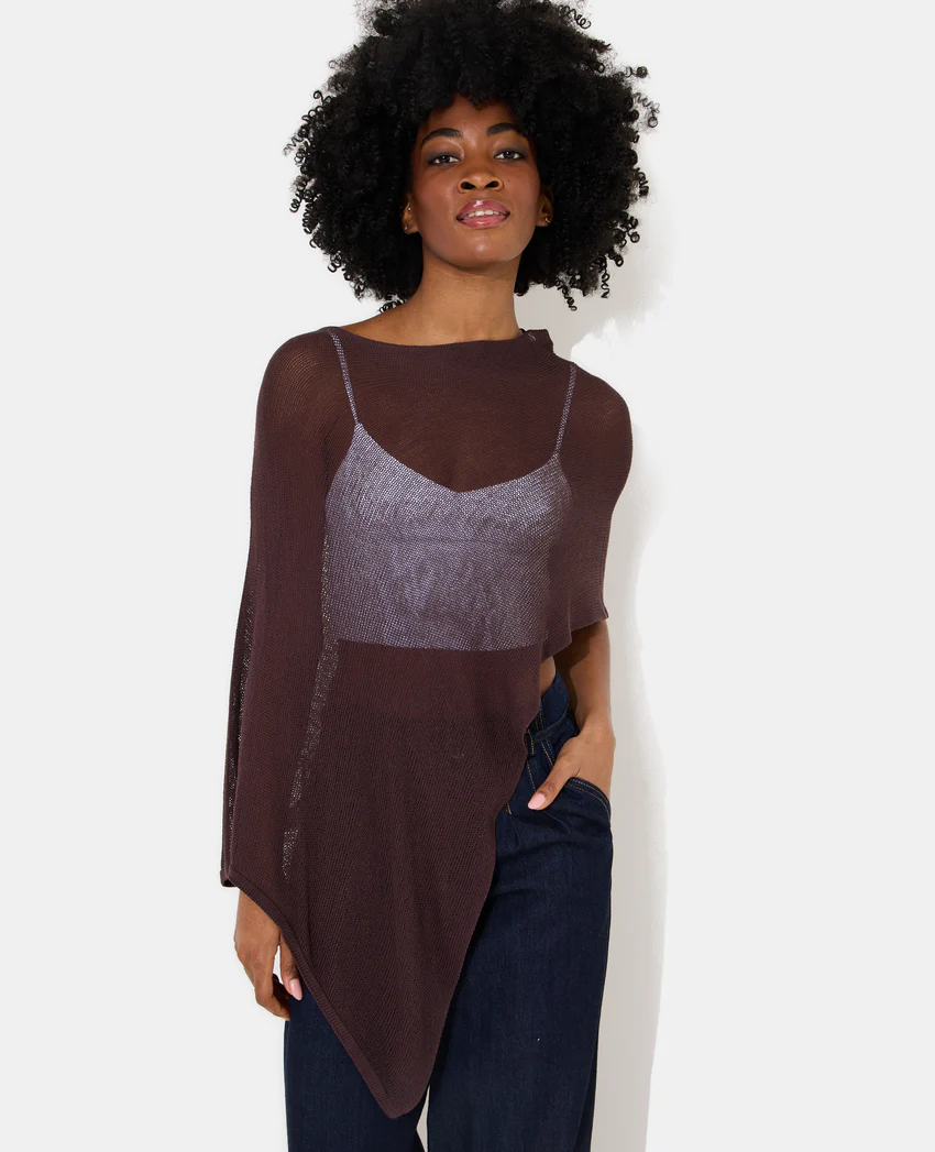 Pimkie Pull châle asymétrique en maille ajourée