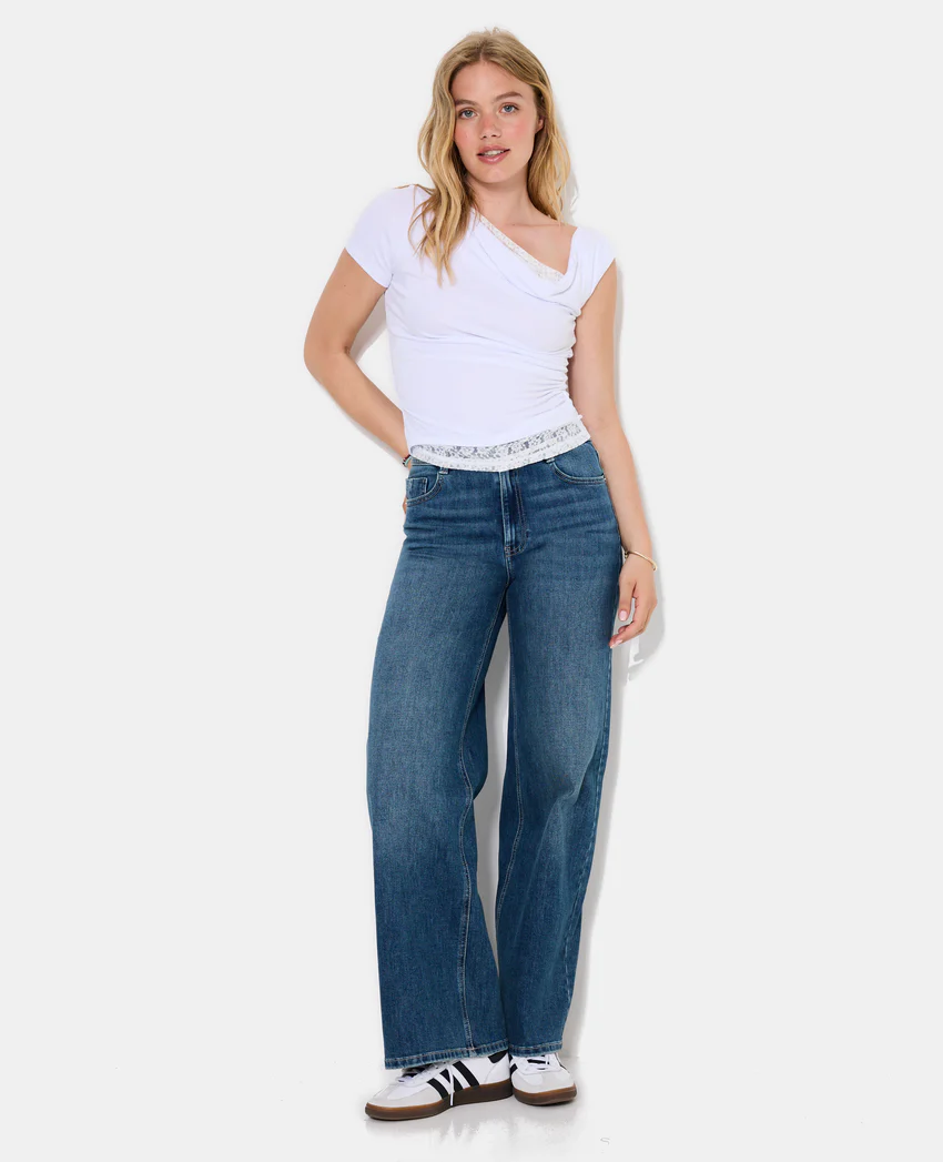 Pimkie T-shirt asymétrique avec dentelle
