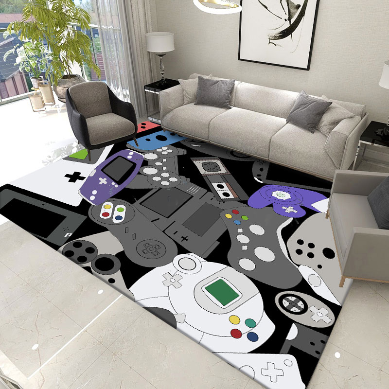 Children Carpet Rug Flannel Non-Slip Baby Carpet Rectangle Bedroom Rug Living Room Kids Play Mats