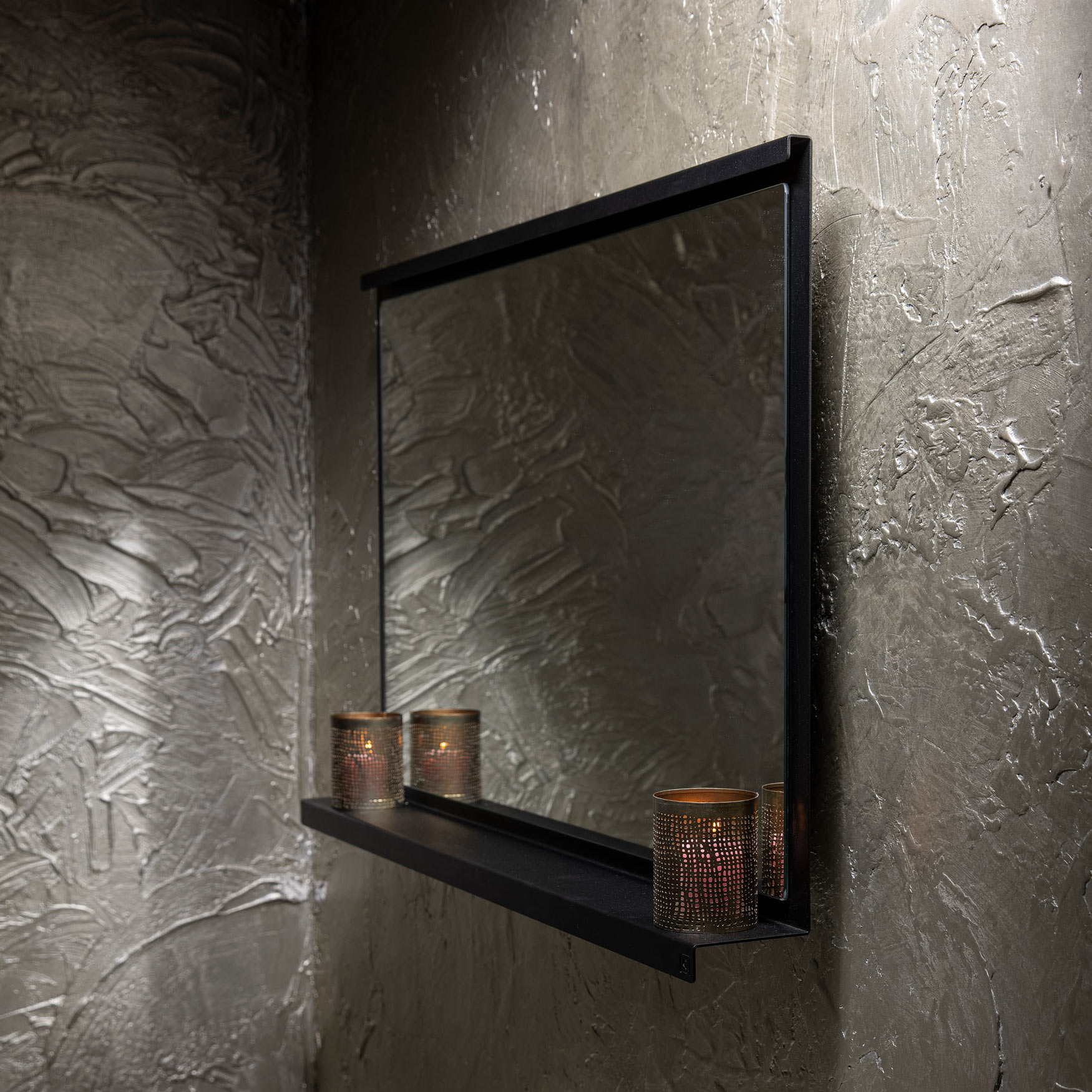 Steellish spiegel Murano L Beige Rood
