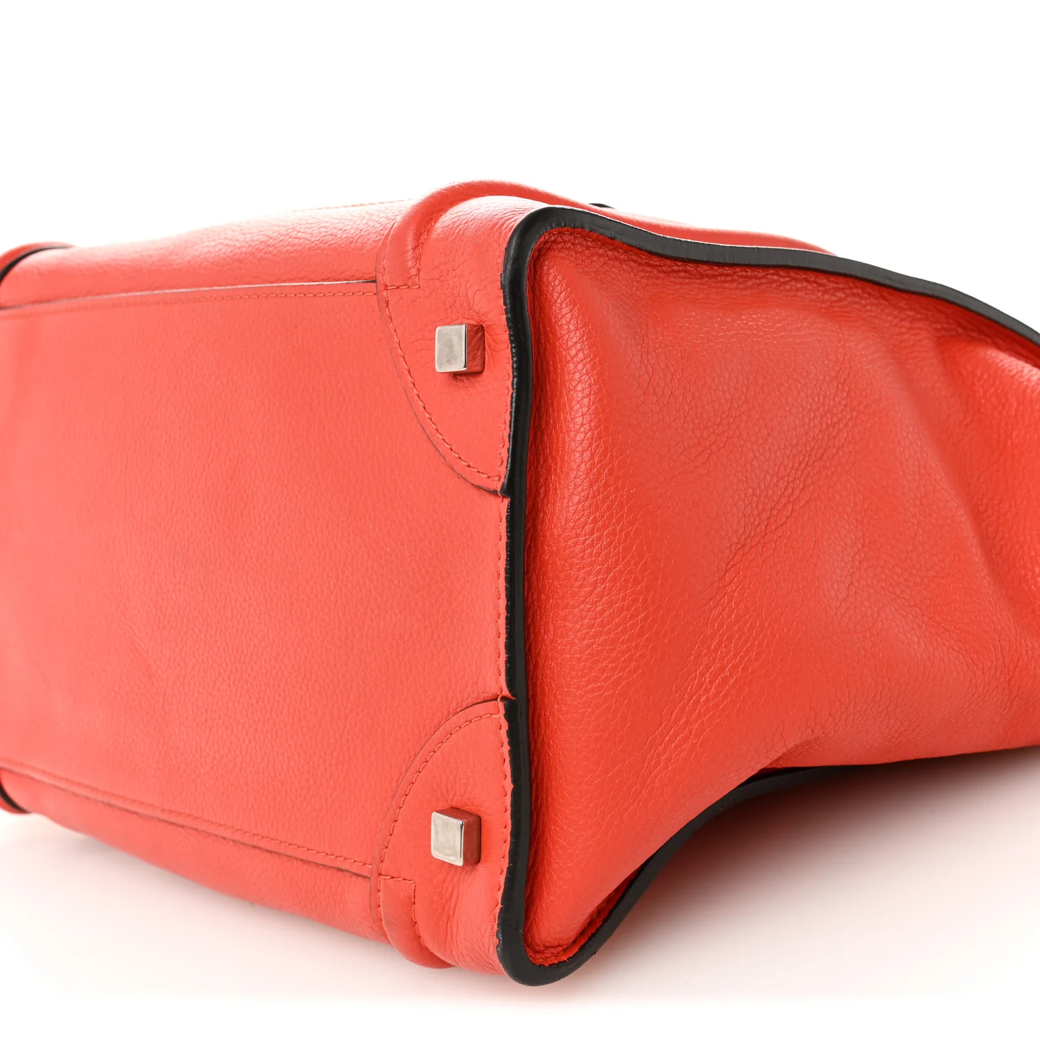 Drummed Calfskin Mini Luggage Coquelicot - Top Club