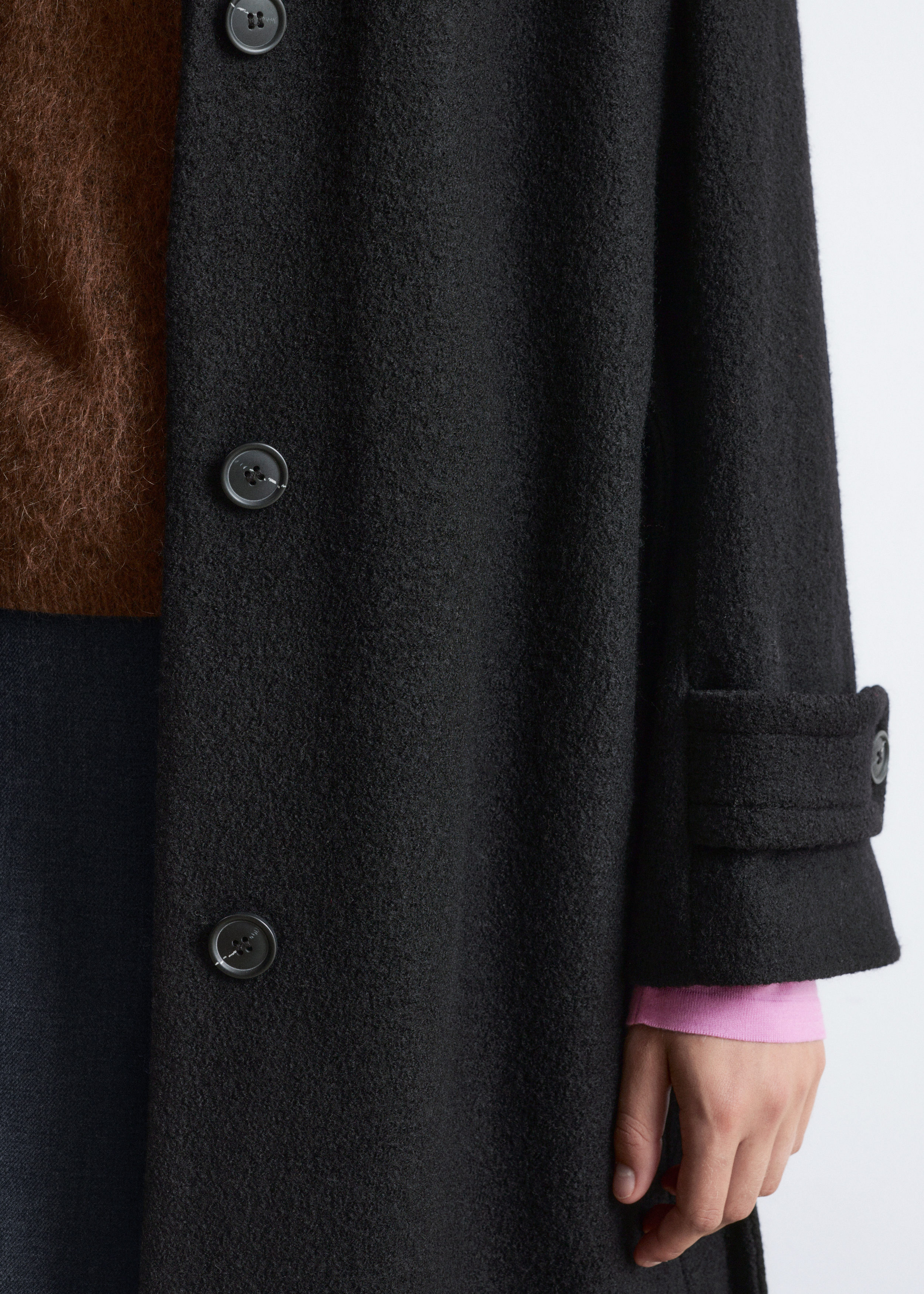 & Other Stories TIE-BELT WOOL COAT